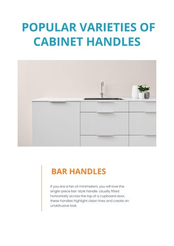 Benzoville 家具目录 · 指南 to Buying 家具 Handles and Knobs 第 6 页