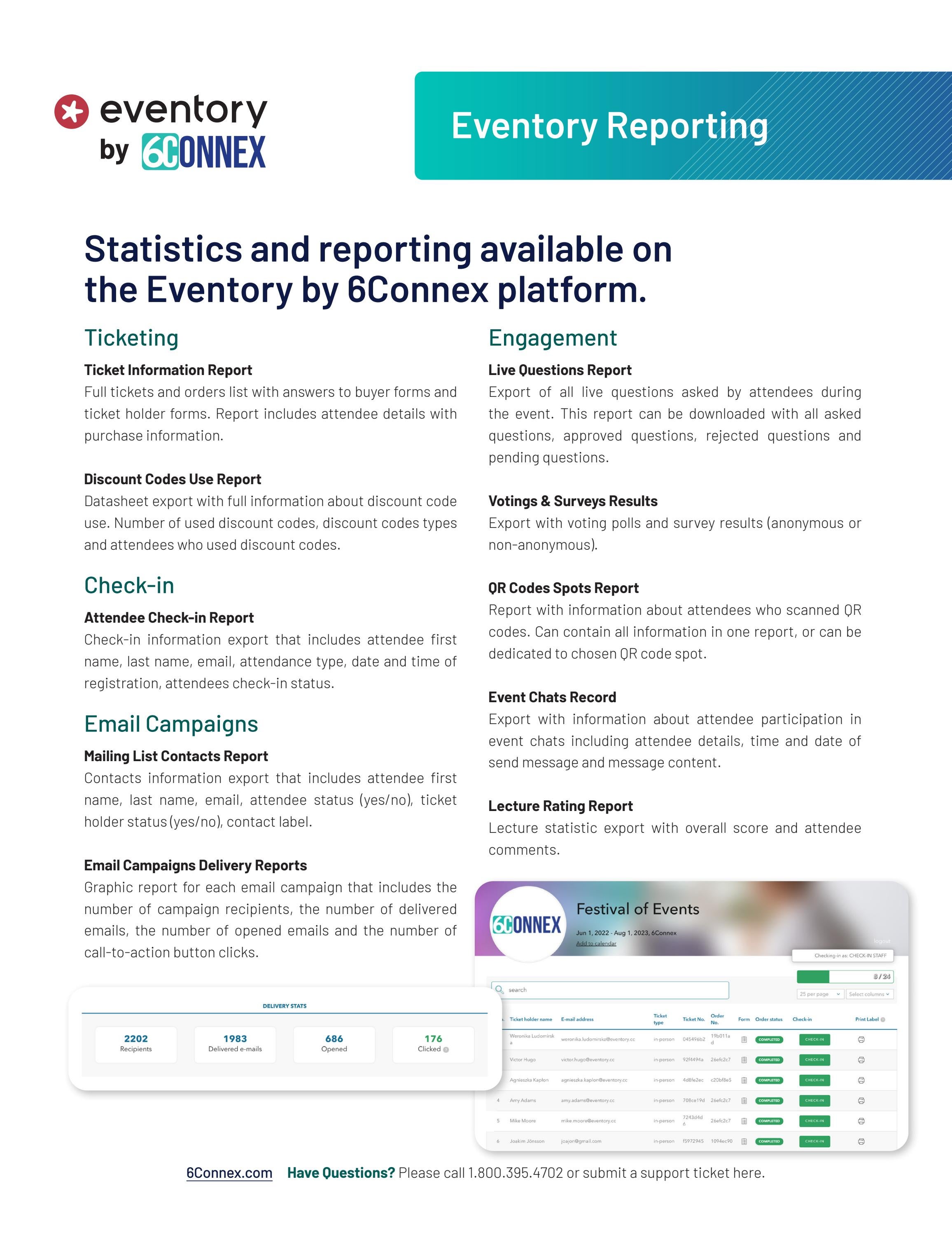 Eventory Eventory Statistics and Reporting by 6CONNEX - Issuu