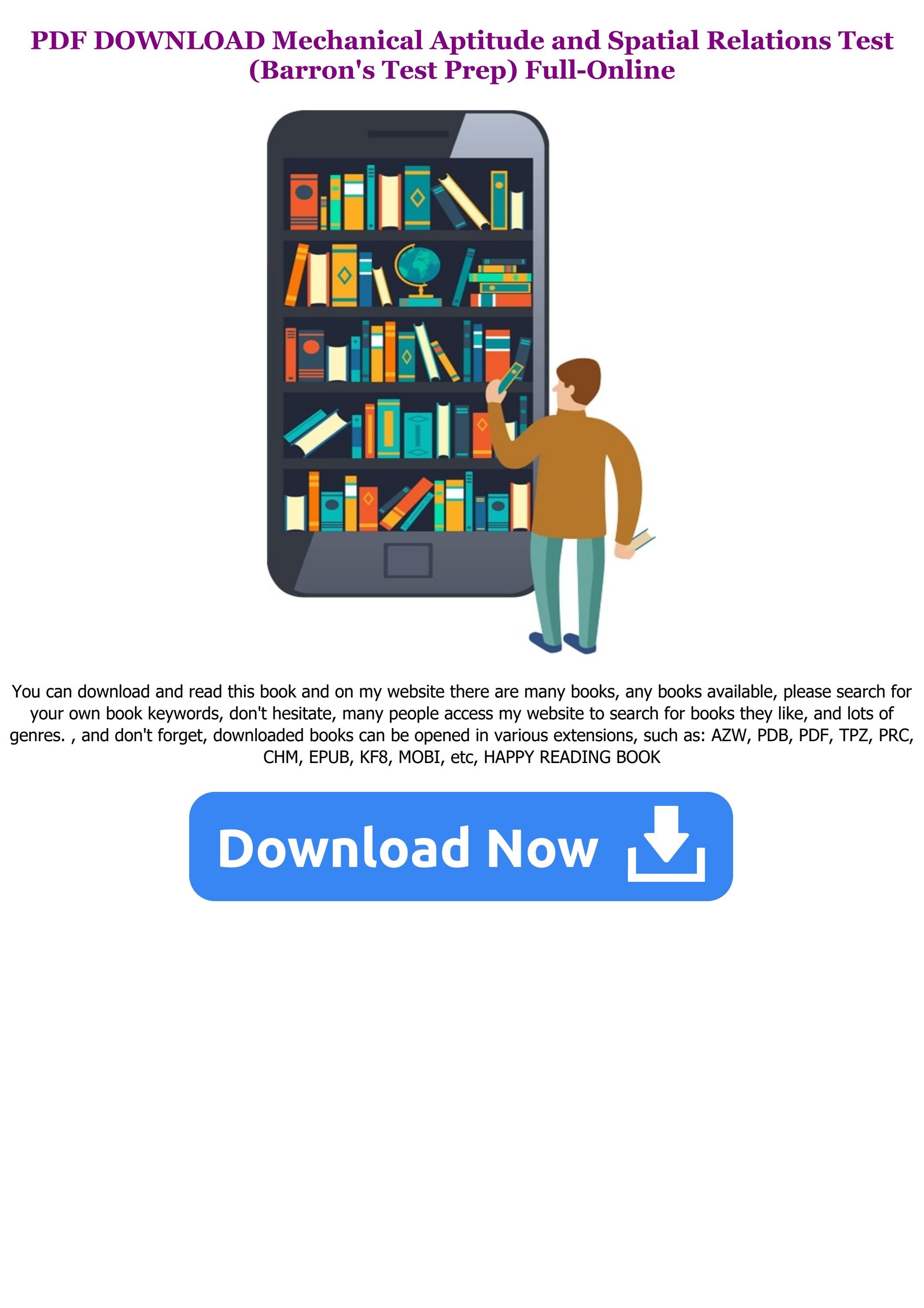 Download !PDF Mechanical Aptitude and Spatial Relations Test (Barron's