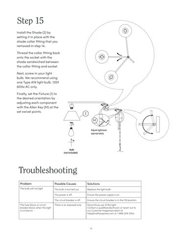nathanjameshome 灯饰目录 · Kai 壁灯 Instruction Sheet 第 14 页