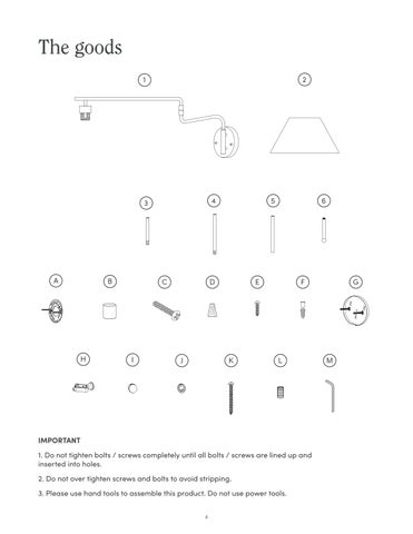 nathanjameshome 灯饰目录 · Kai 壁灯 Instruction Sheet 第 4 页