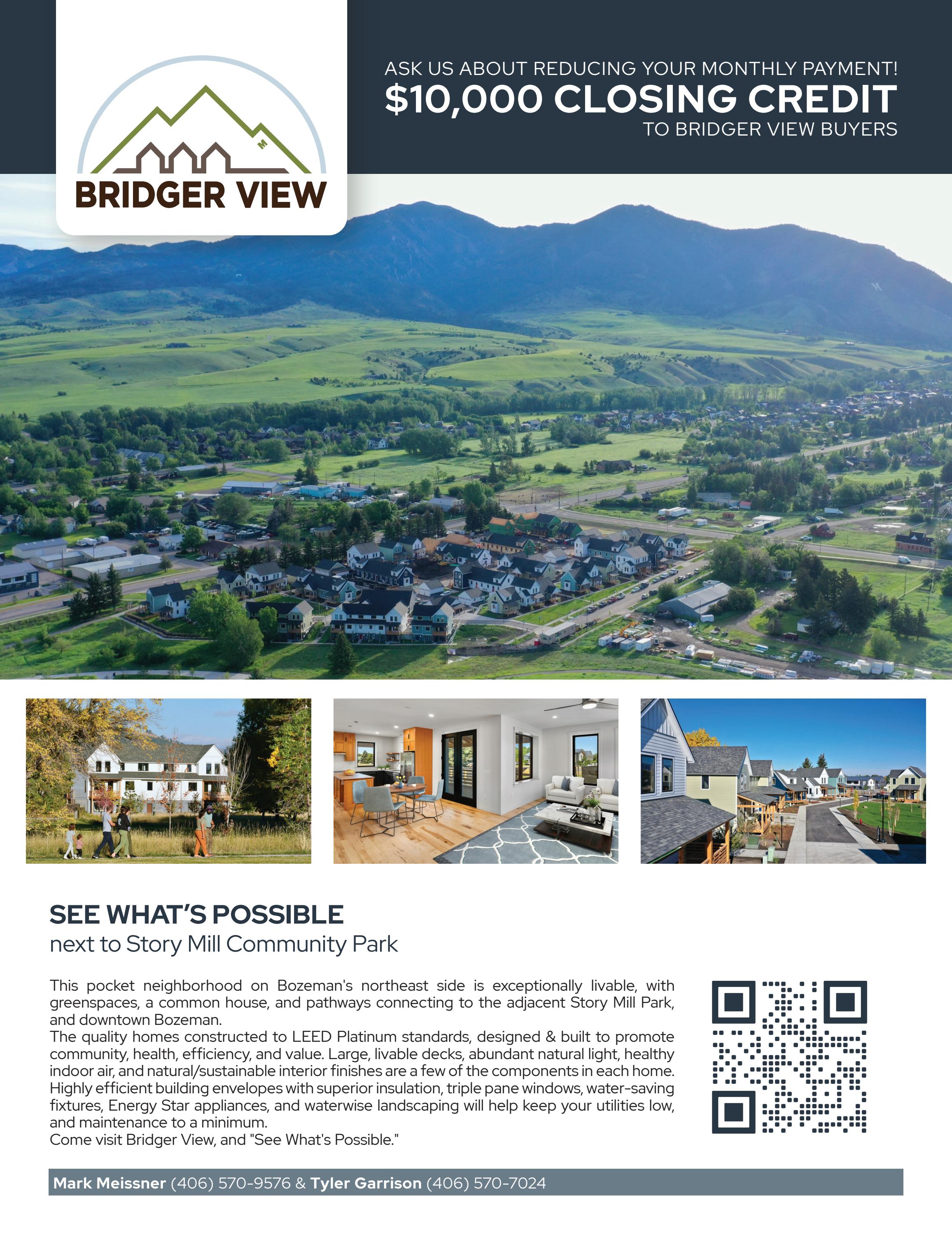 Bridger View See What's Possible with a 10,000 Closing Credit by ERA