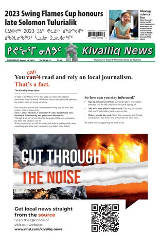 Cover of "Kivalliq News, Aug. 16, 2023 edition"