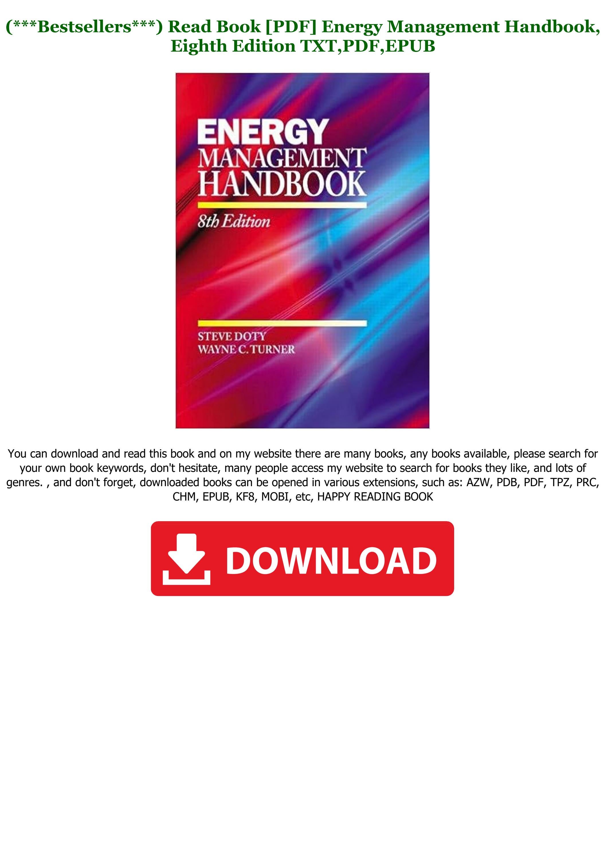 >Free Download Energy Management Handbook, Eighth Edition TXT,PDF,EPUB by lailahbryant Issuu
