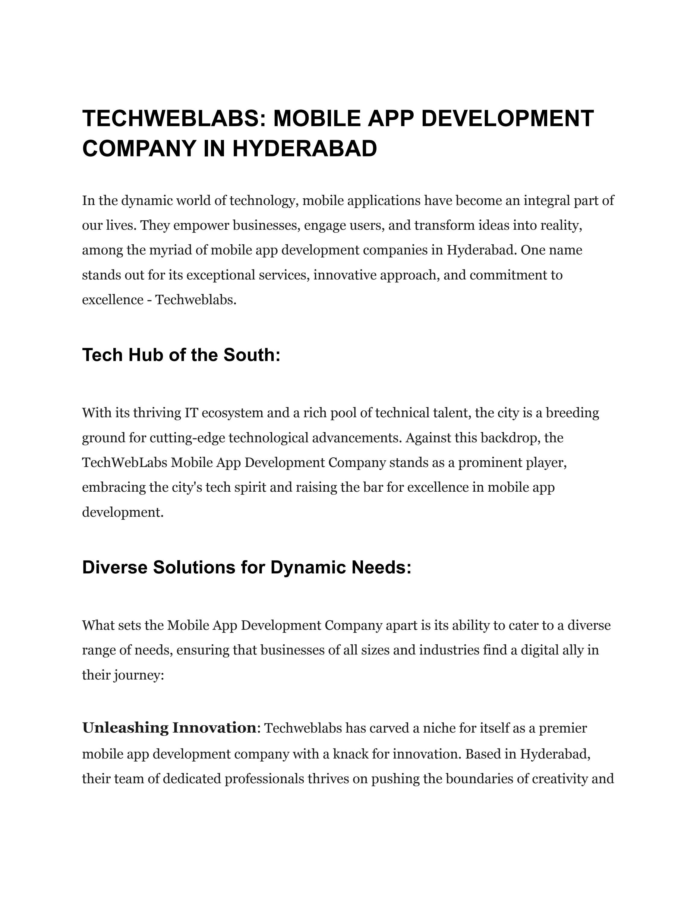App Developers In Hyderabad By Techweblabs Issuu