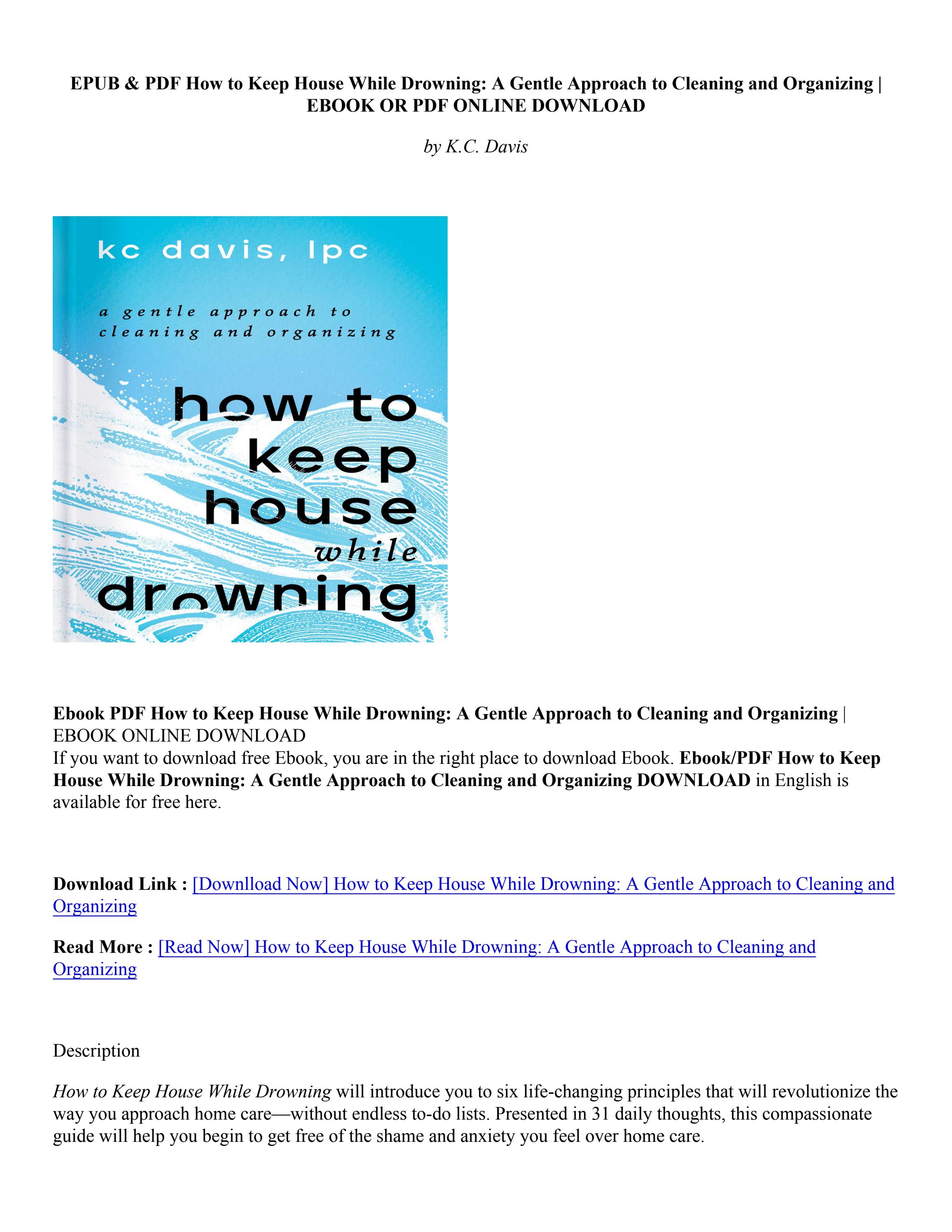 [Download PDF] How to Keep House While Drowning A Gentle Approach to