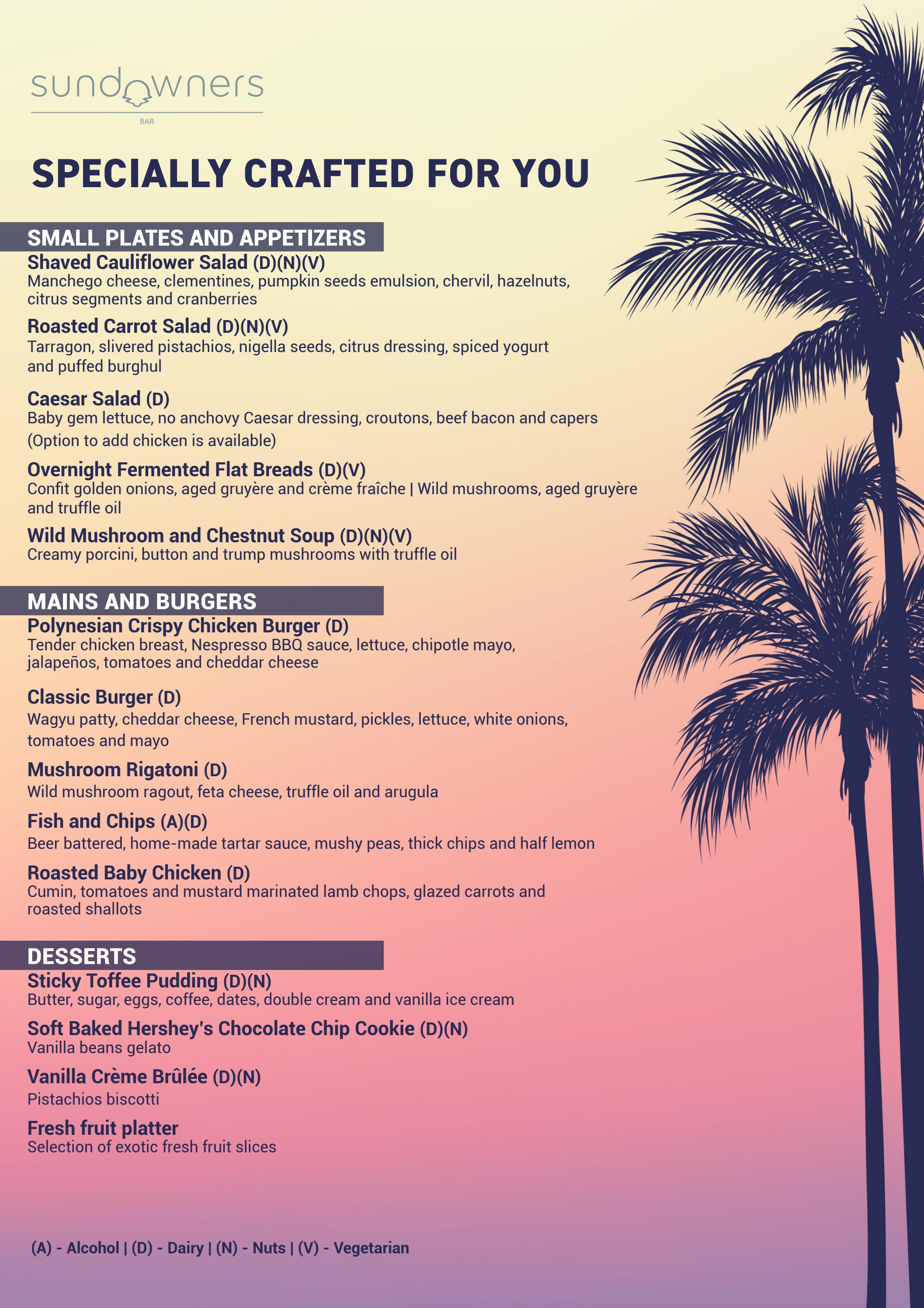 Sundowners All Inclusive Menu by Yas Plaza Hotels Issuu
