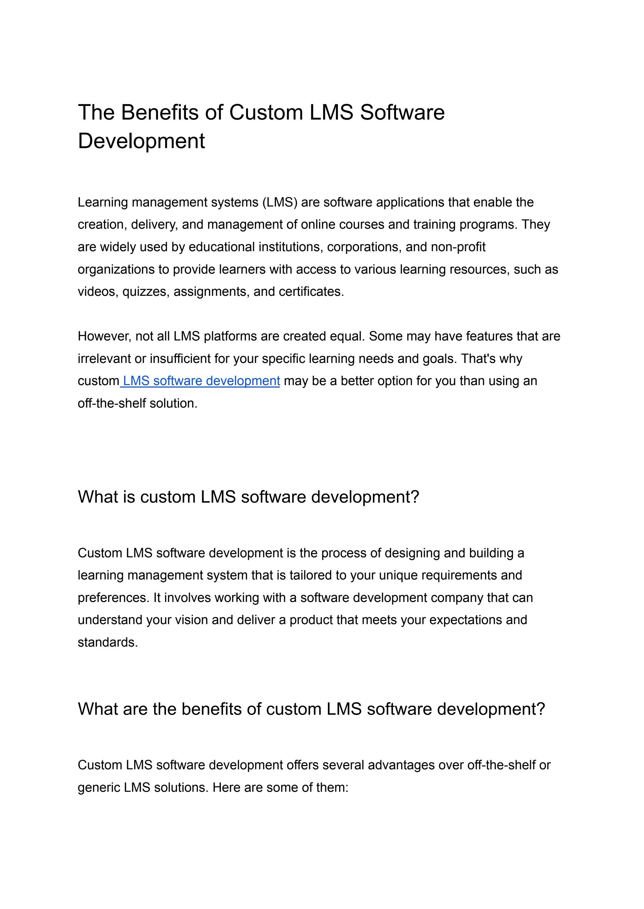 The Benefits Of Custom Lms Software Development By Andrevelasco099 Issuu The Benefits Of Custom Lms Software Development By Andrevelasco099 Issuu