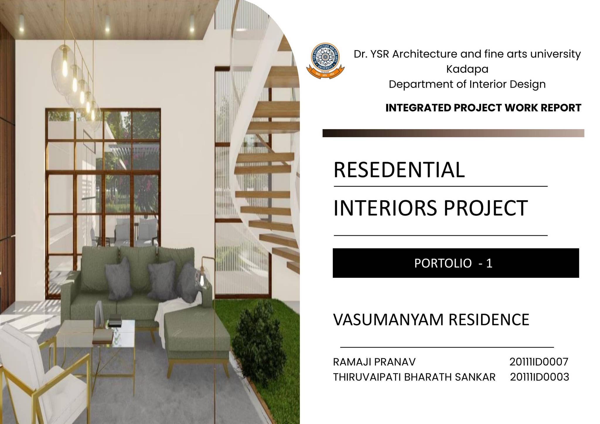 Integrated project work report for B.design in interior design SPA ...