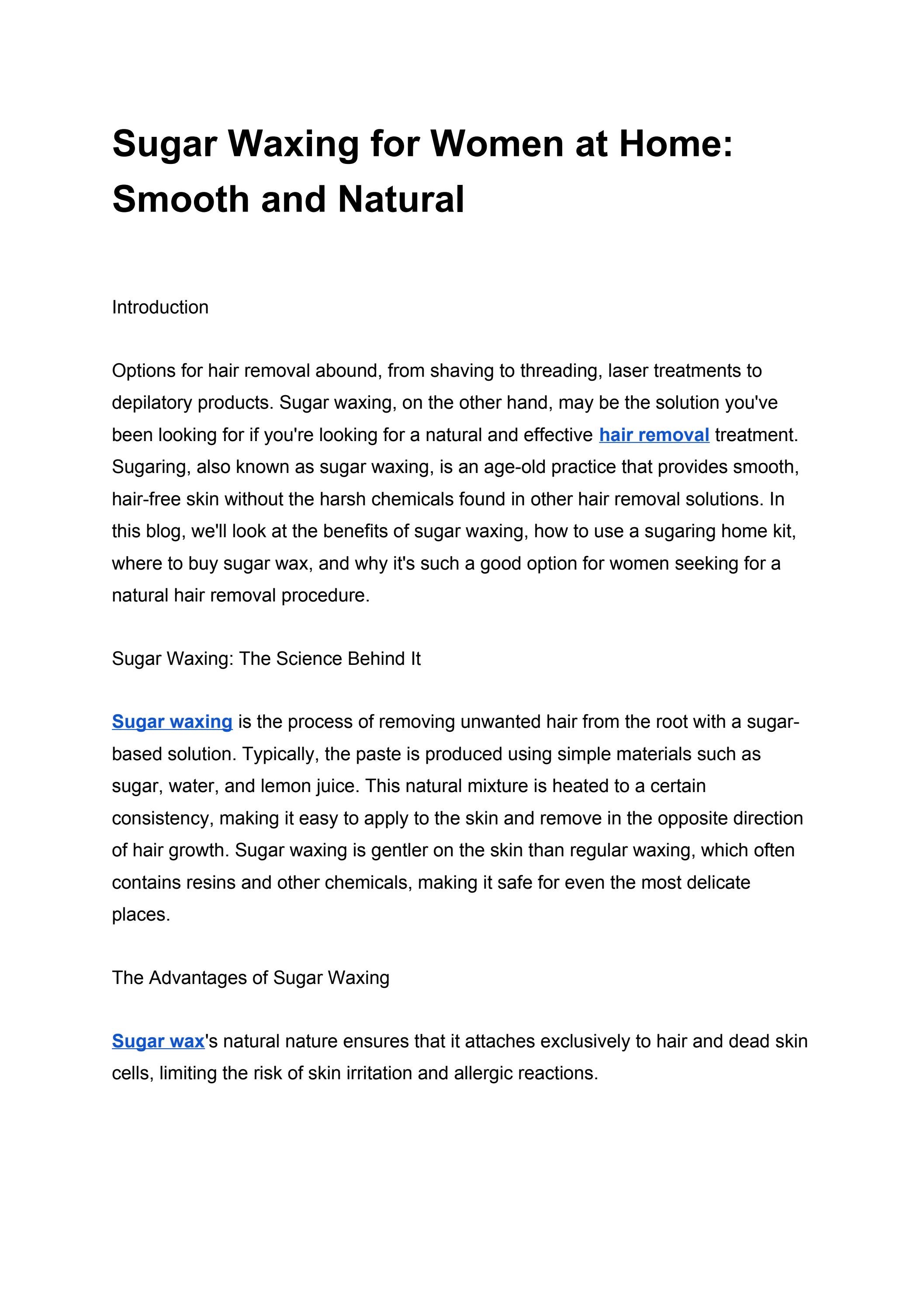 Say Goodbye to Shaving with Sugar Waxing by Annabelle Issuu
