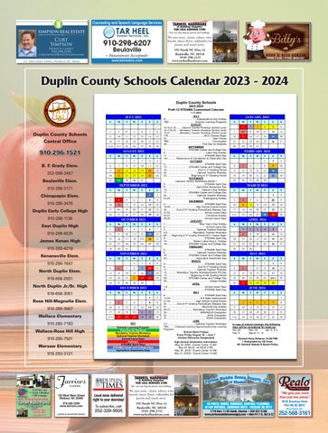 Duplin County Schools Calendar 2023-2023 by APG Eastern NC - Issuu