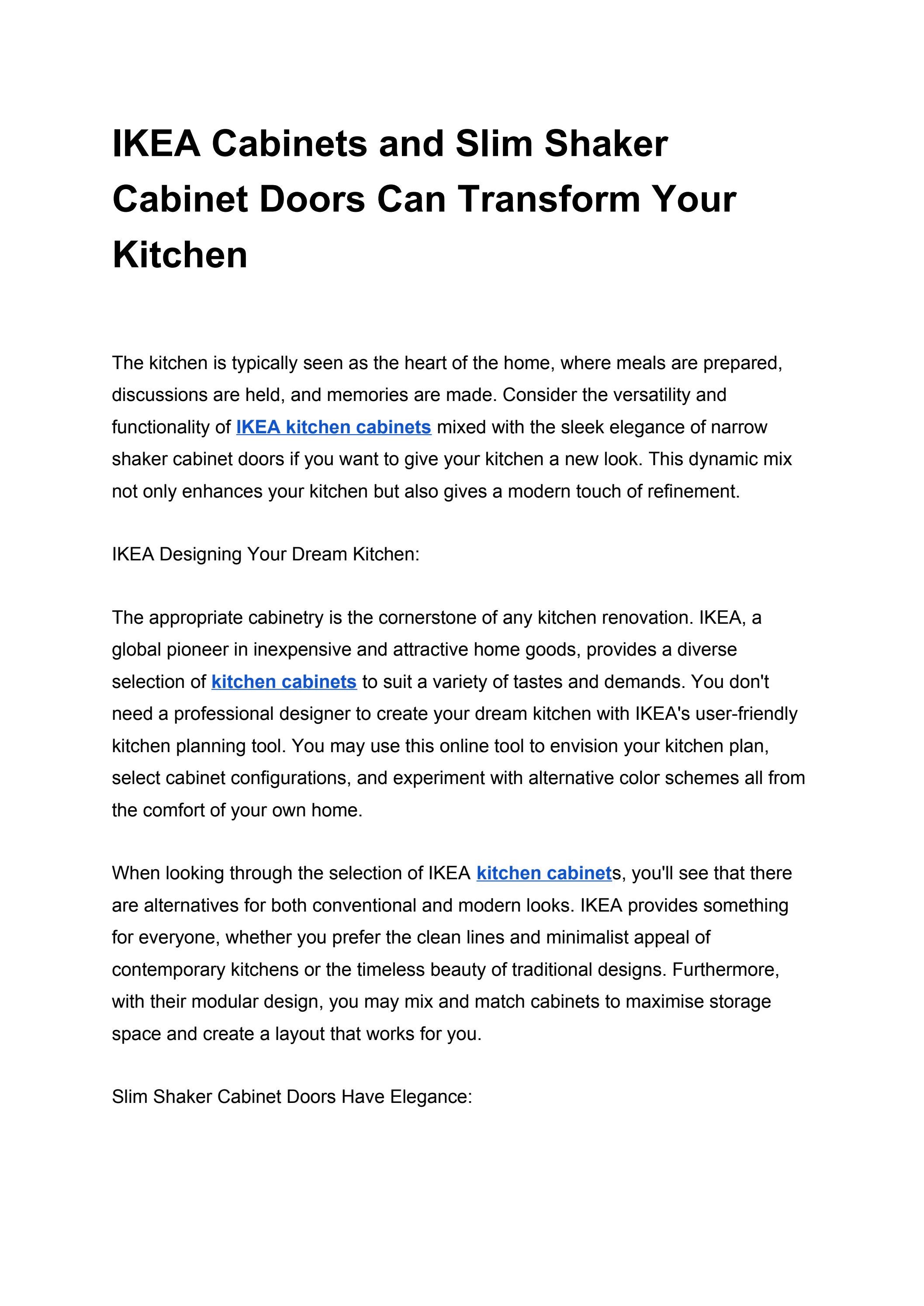 IKEA Doors Innovative Designs for a Modern Kitchen