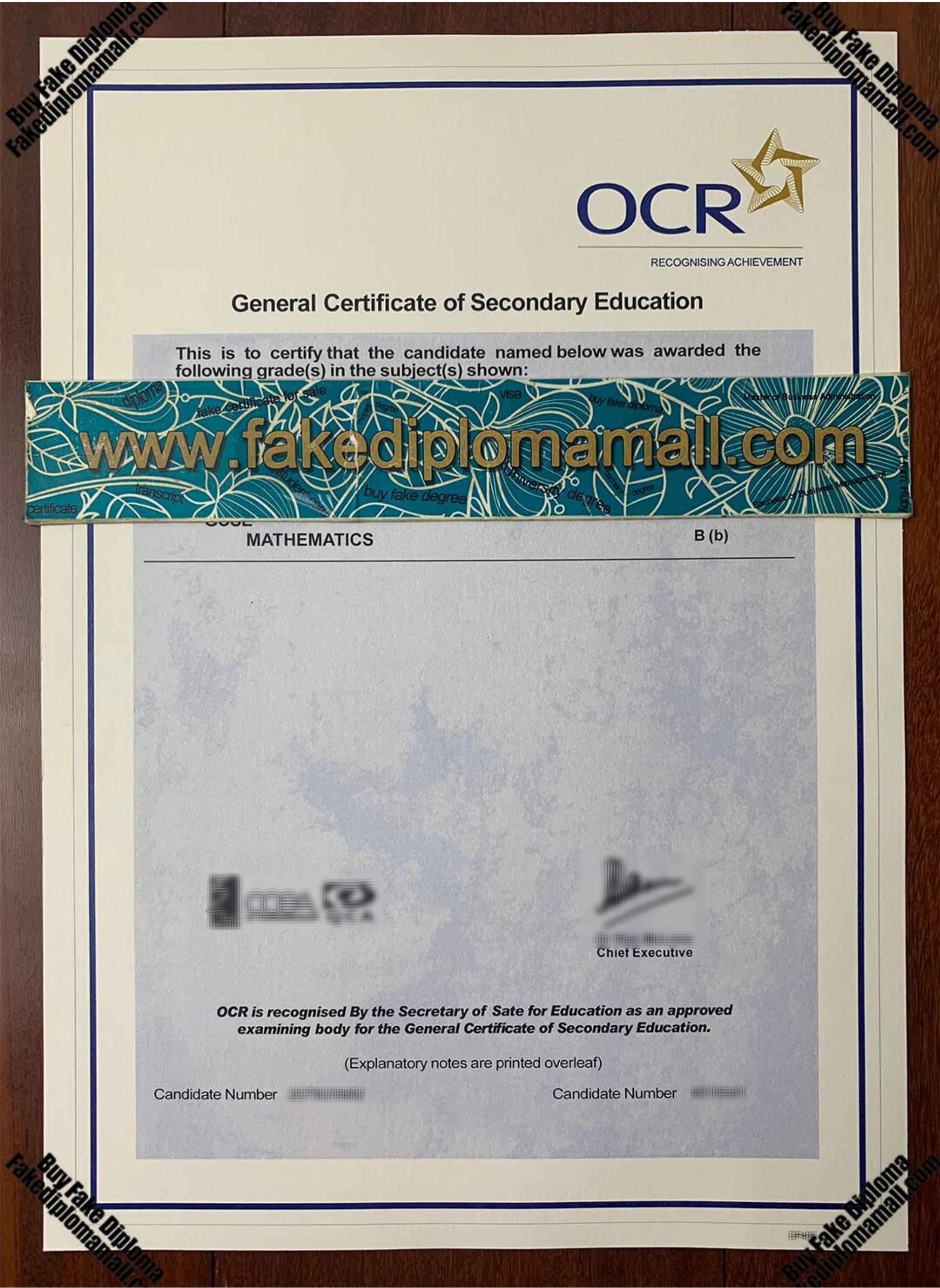Buy OCR GCSE Fake Certificate online by fakediplomamall2023 Issuu