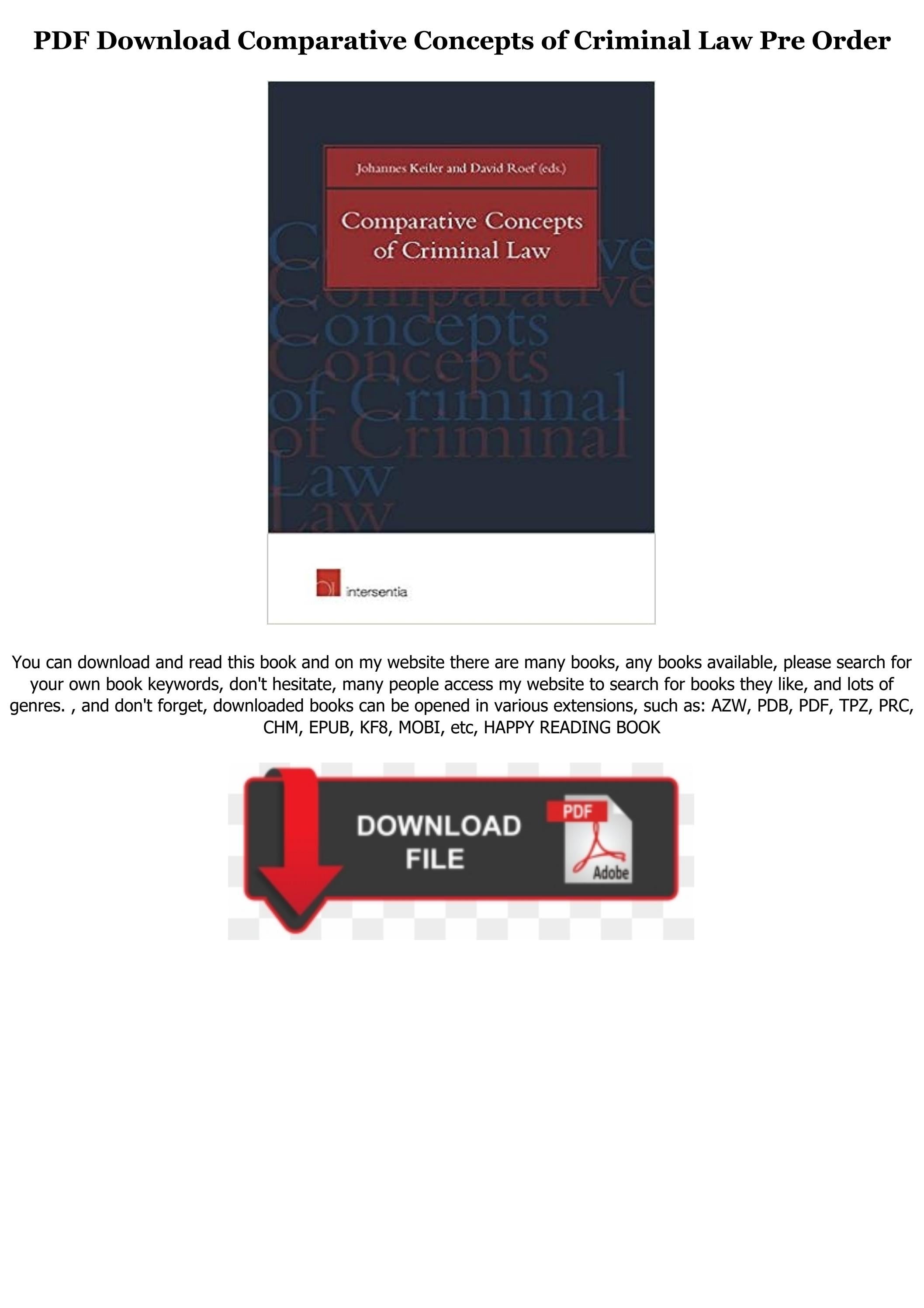 (B.O.O.K.) Comparative Concepts of Criminal Law [Full] by