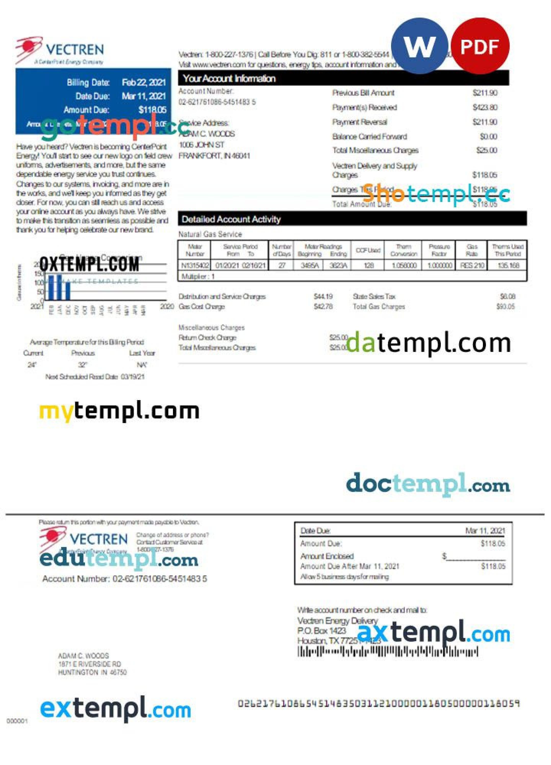 Vectren Bill Pay - wtjlnca