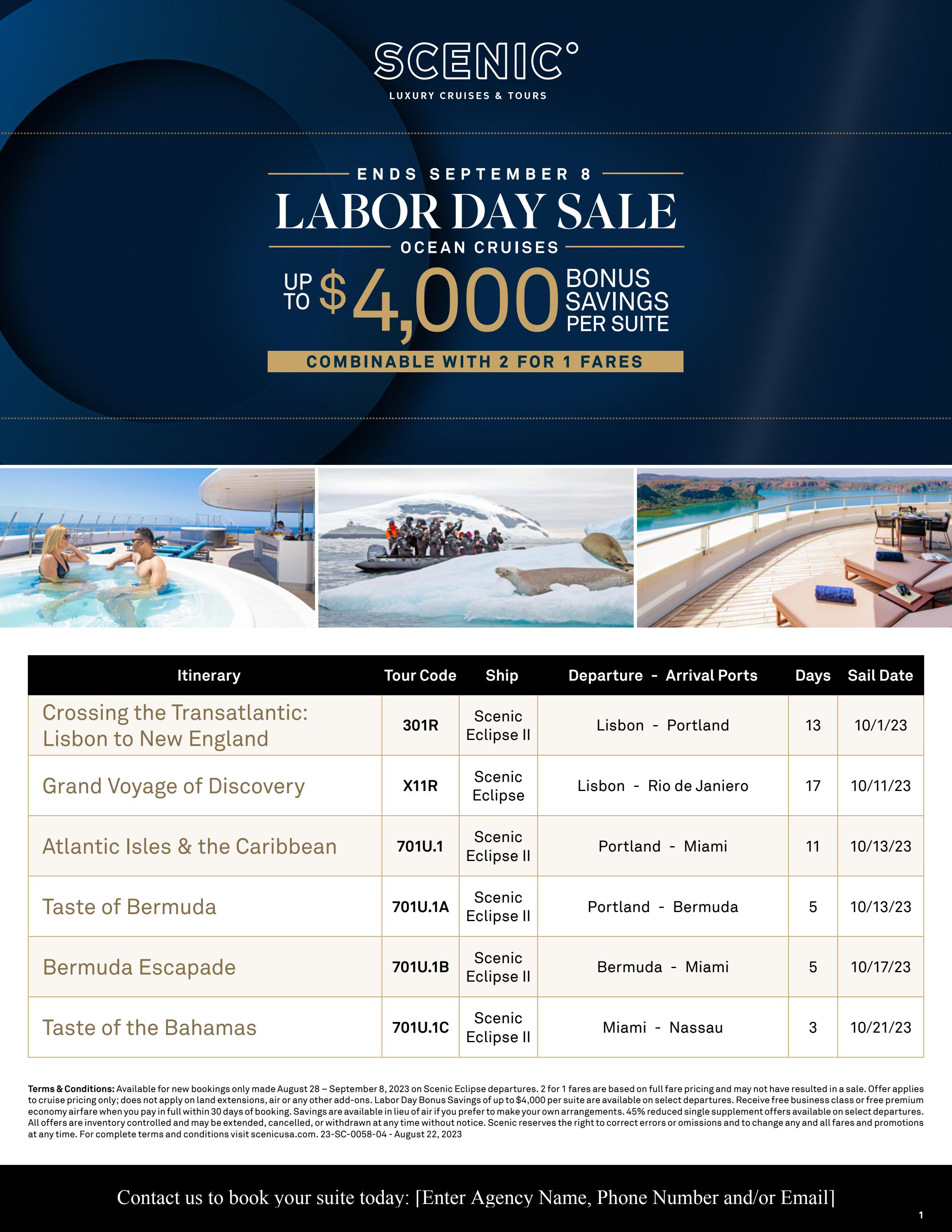 Scenic Labor Day Trade Customizable Flyer (Ocean) 8.28.23 9.8.23 by