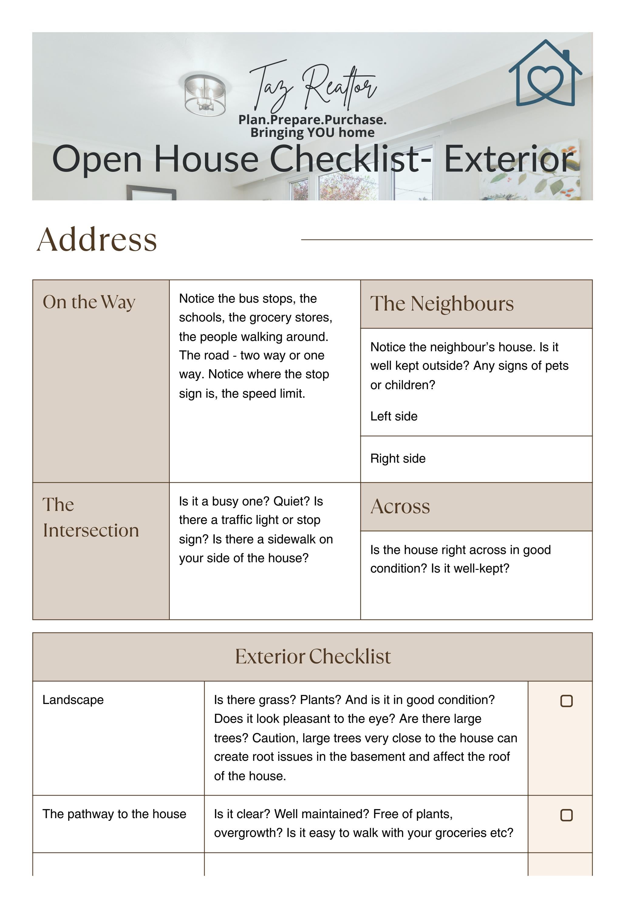 Open House Exterior Checklist by Brianna North Issuu