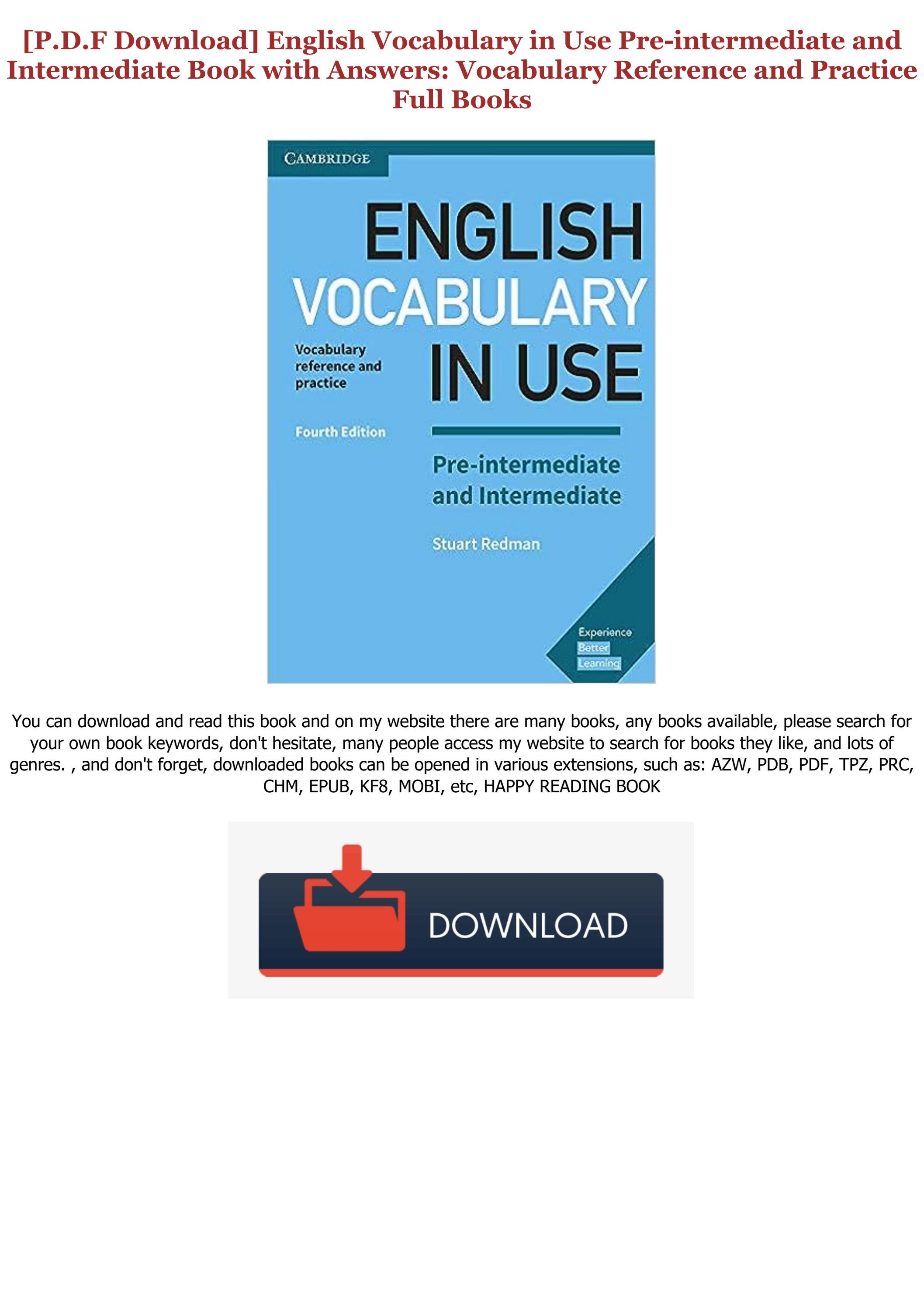 ^DOWNLOAD E.B.O.O.K. English Vocabulary in Use Preintermediate and