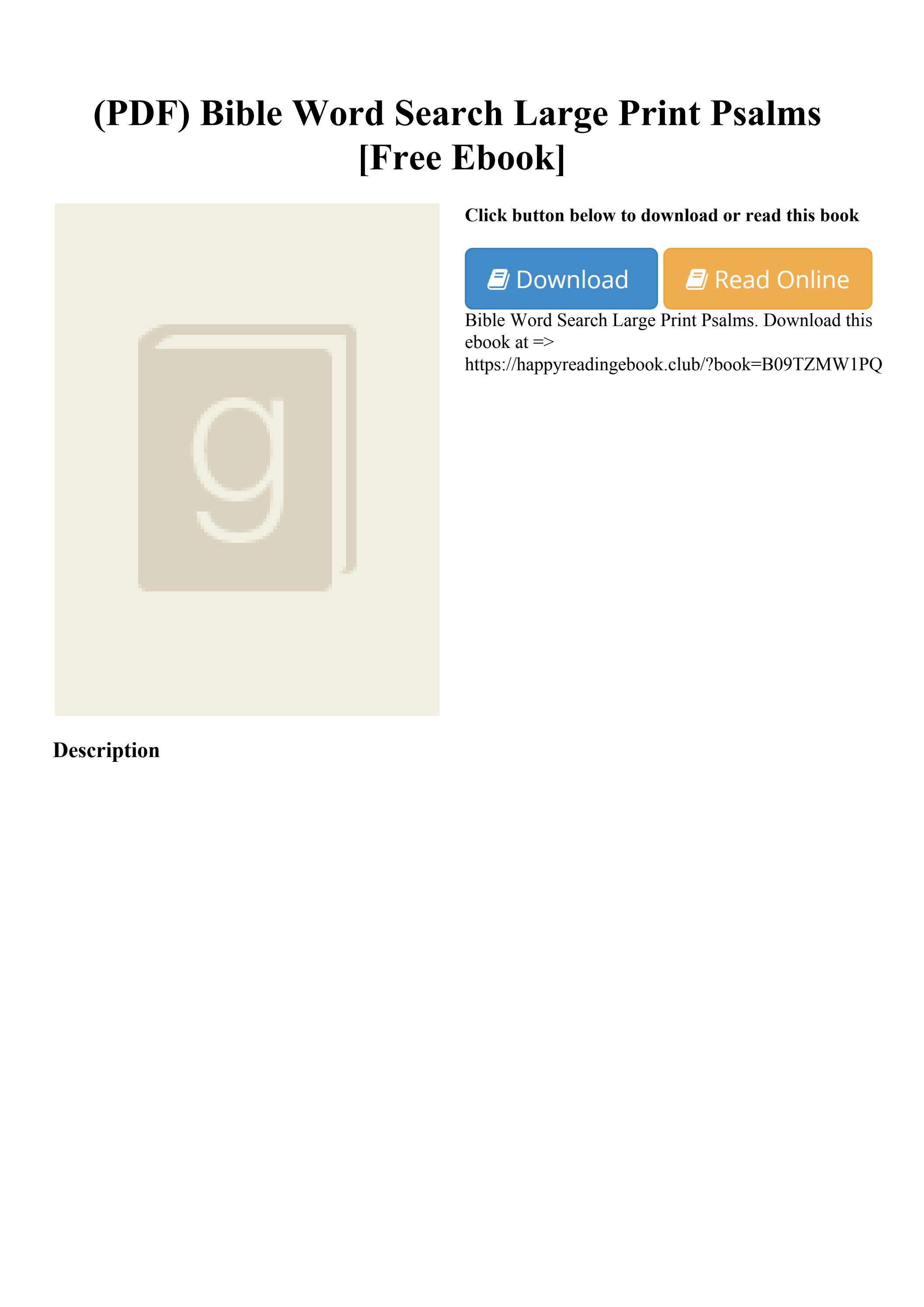 (PDF) Bible Word Search Large Print Psalms [Free Ebook] by sediopsedf ...