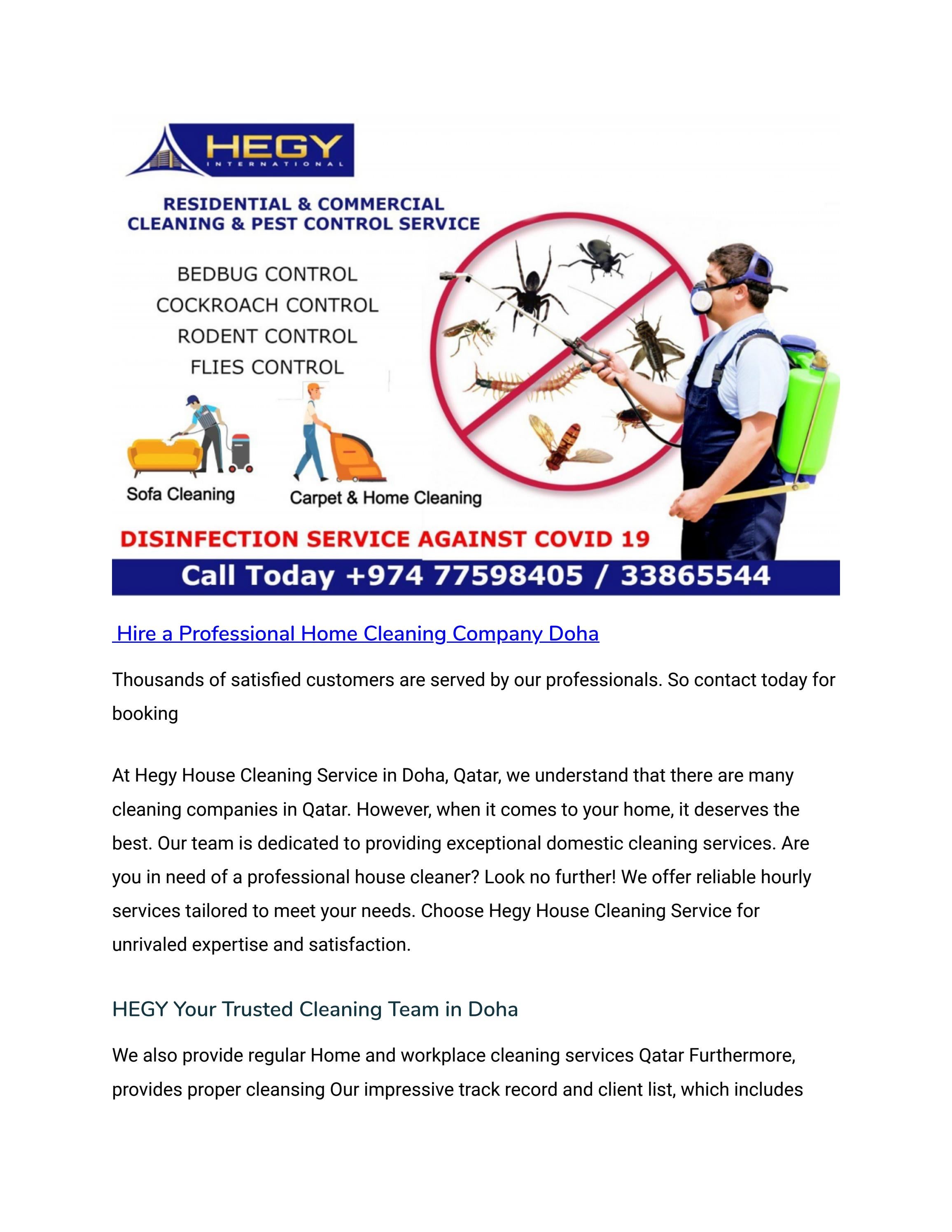 Best Cleaning Companies in Doha Qatar by Hegy International Issuu
