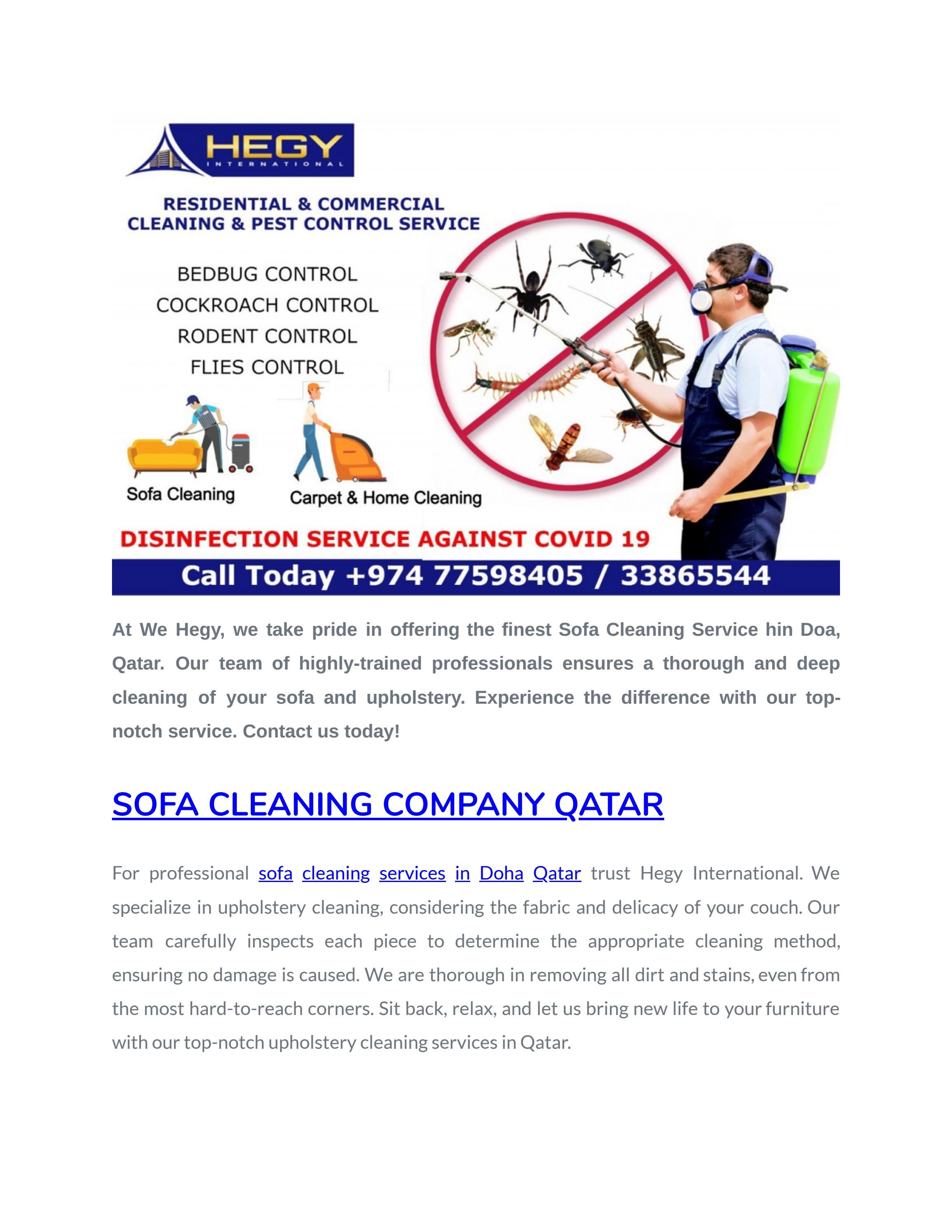 Sofa Cleaning Company in Doha Qatar by Hegy International Issuu
