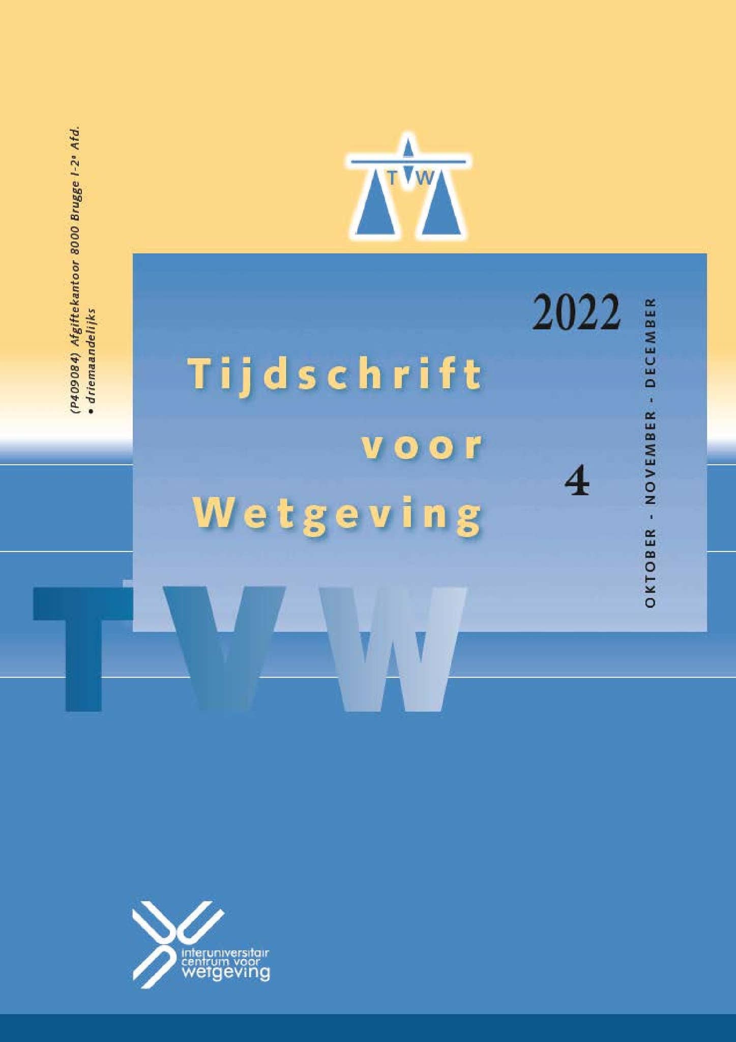 Inkijkexemplaar Tijdschrift voor Wetgeving (TVW) by die Keure - Issuu