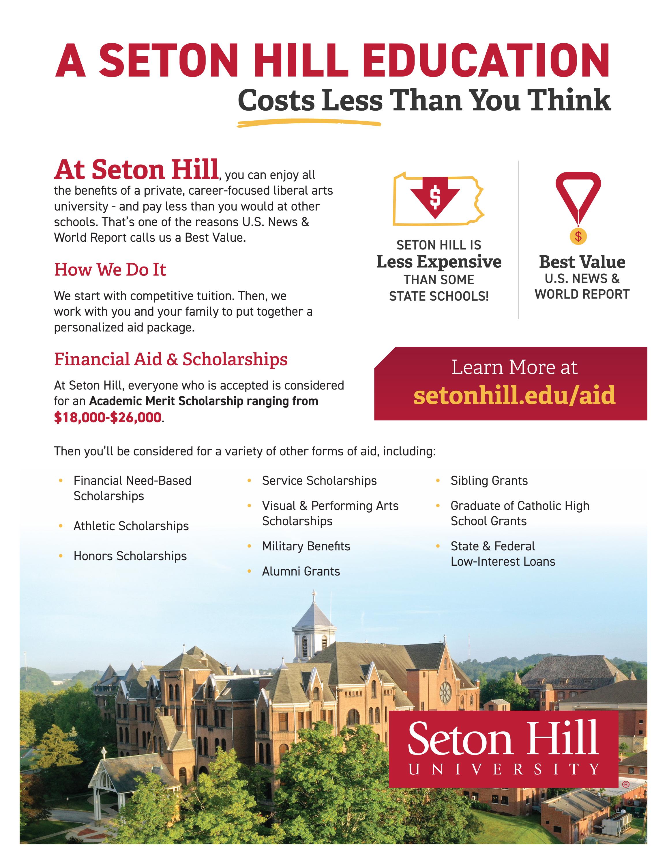 Seton Hill University Financial Aid (Undergraduate Students) Fact Sheet by Seton Hill