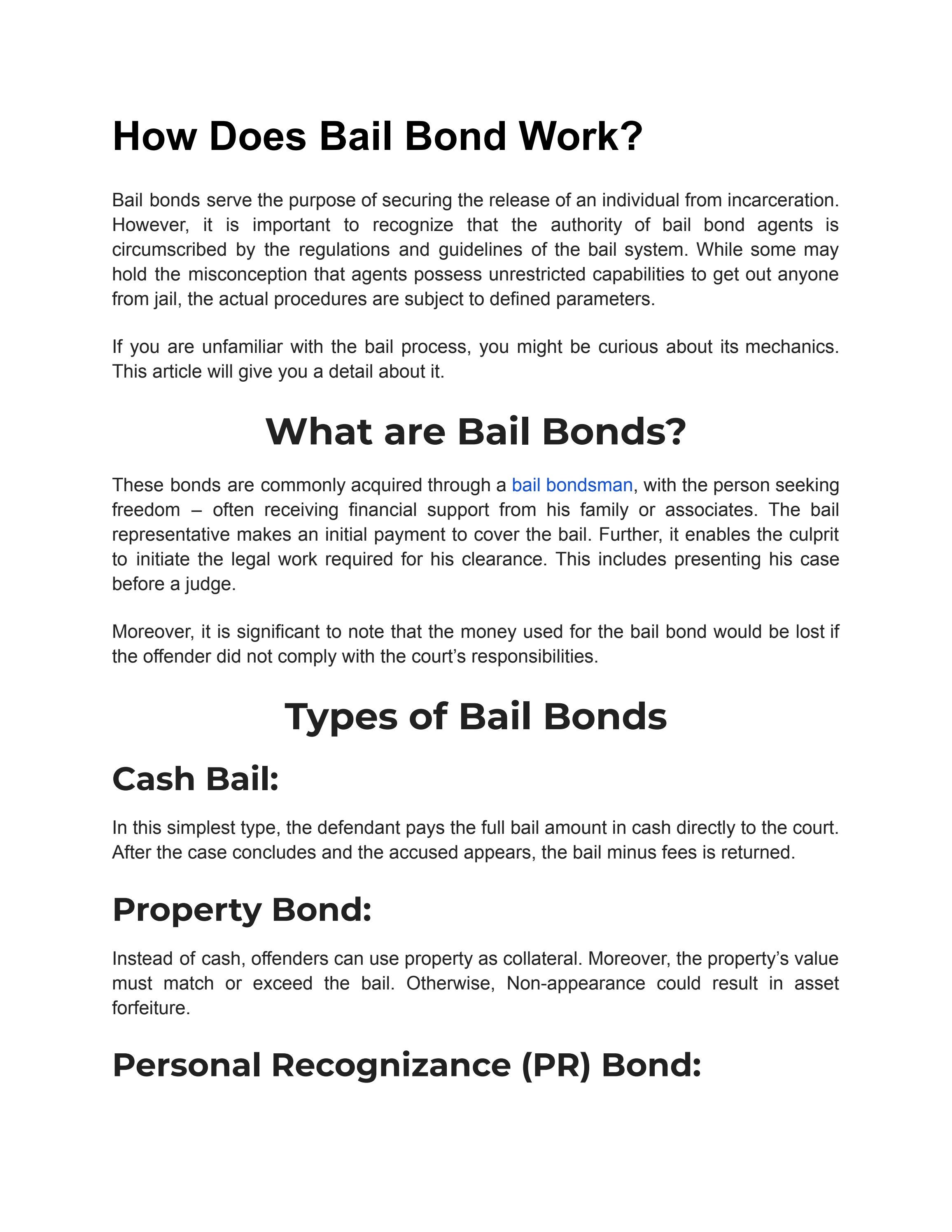 How Does Bail Bond Work? by Ron Owens Bail Bonds Issuu