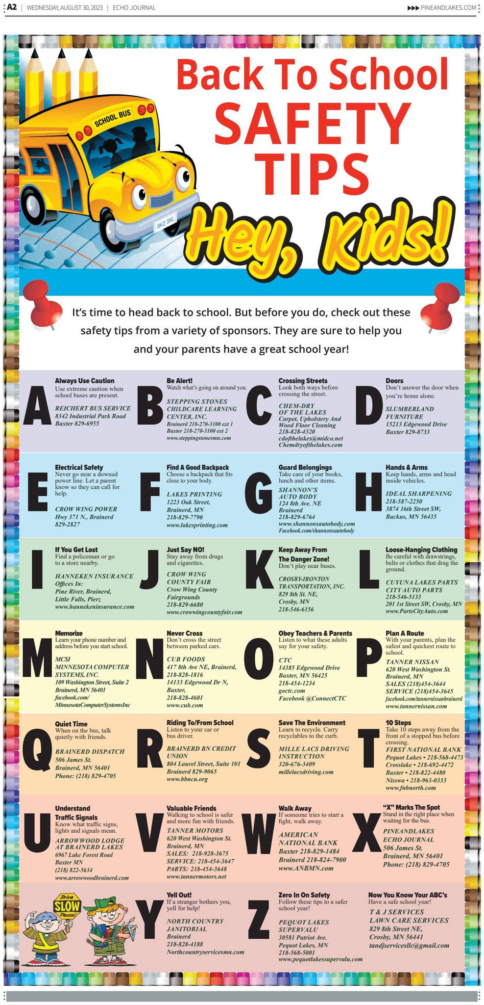 2023 Back To School Safety - Echo Journal by Brainerd Dispatch and Echo ...