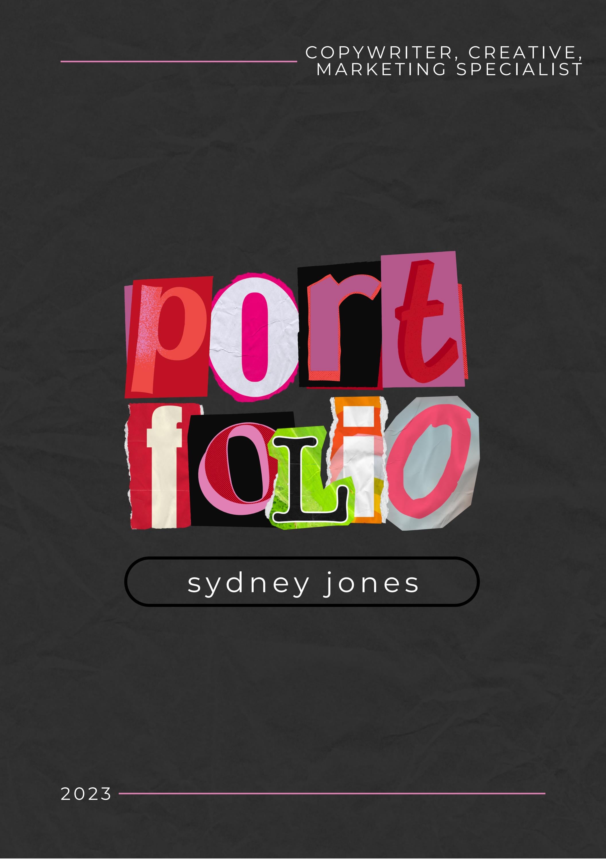 Sydney Jones - Portfolio by sydneyrosejones - Issuu