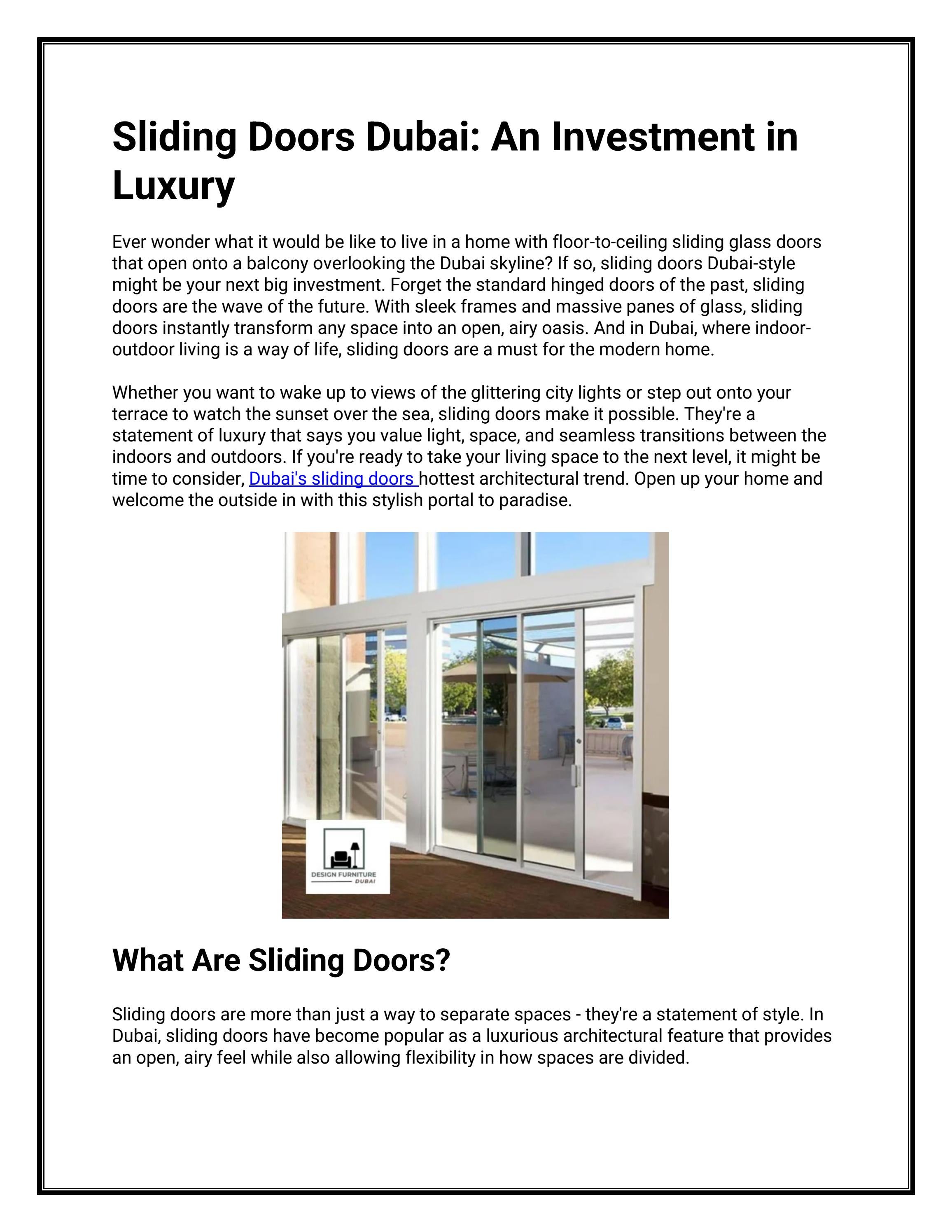 Sliding Doors Dubai by designfurnituredubai Issuu