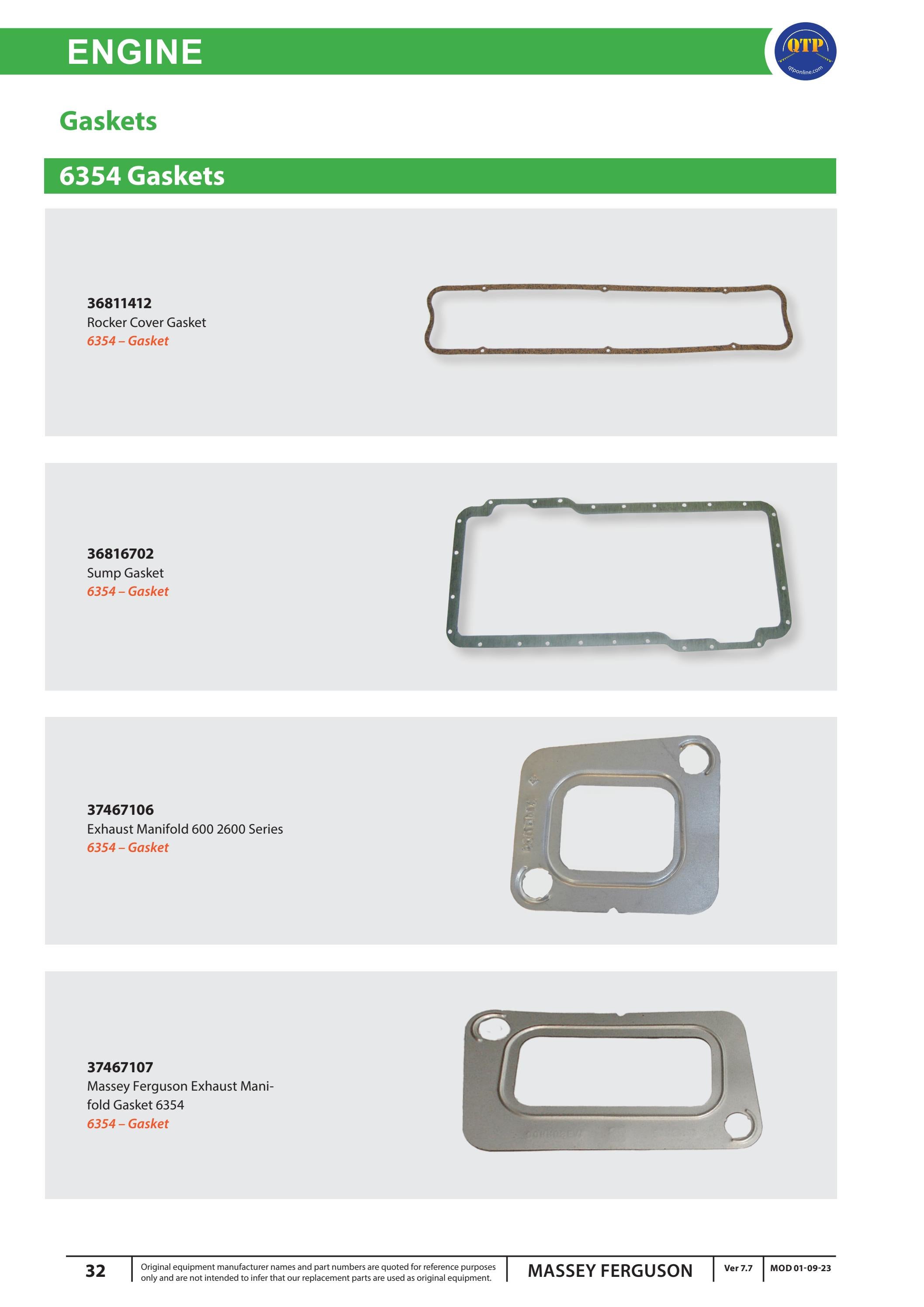 Massey Ferguson Cork Gasket OEM Replacement for Engine | AG-516389M2 main image 1