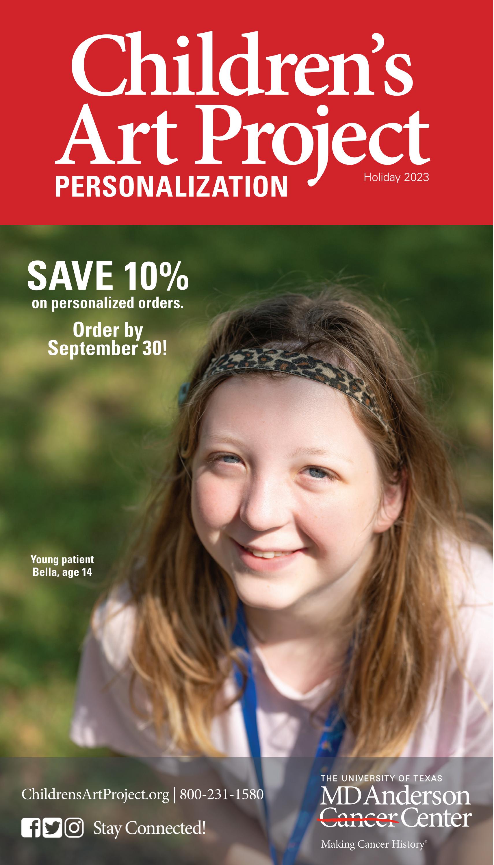 CAP Personalization Catalog 2023 by MD Anderson Children's Art Project
