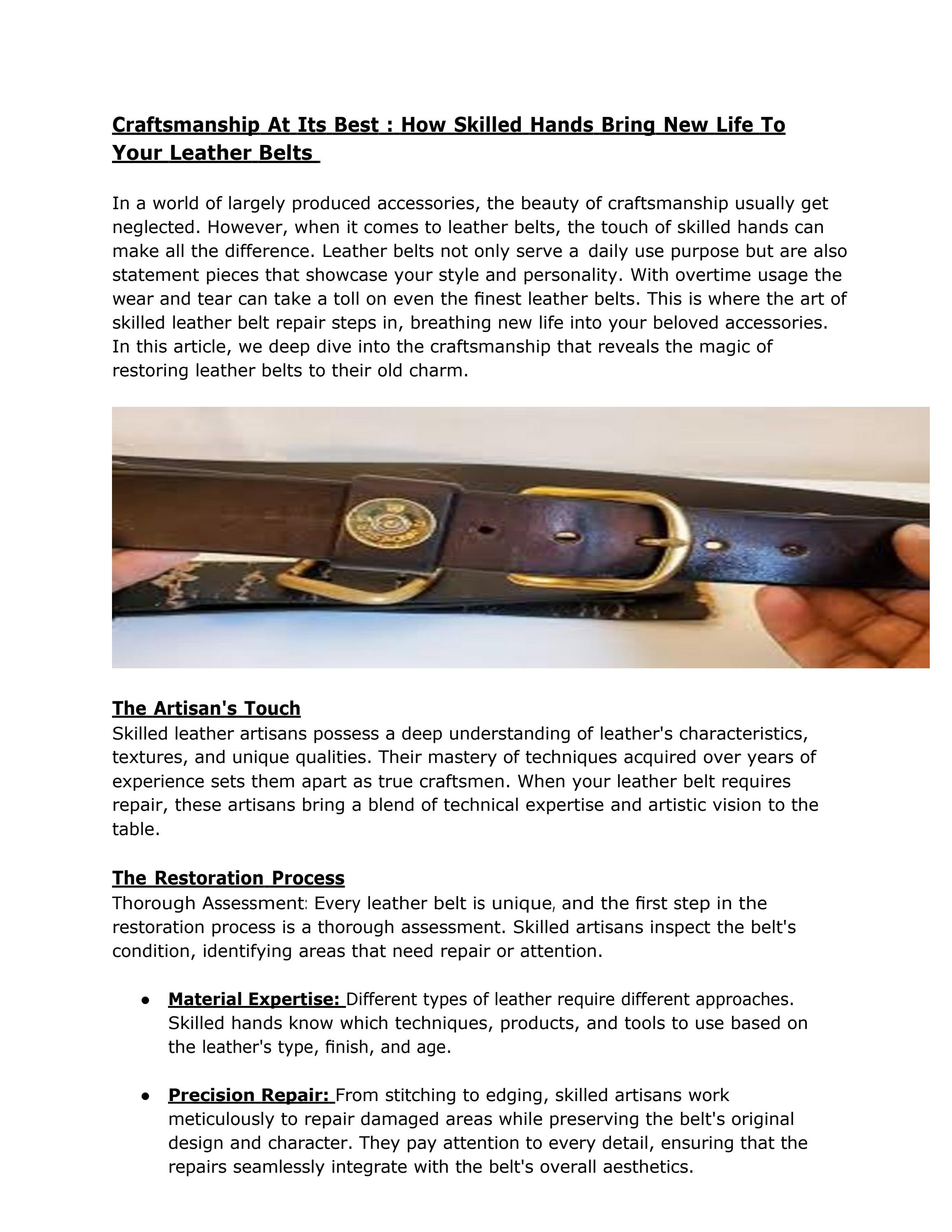 belt repair shop by de leather craft Issuu