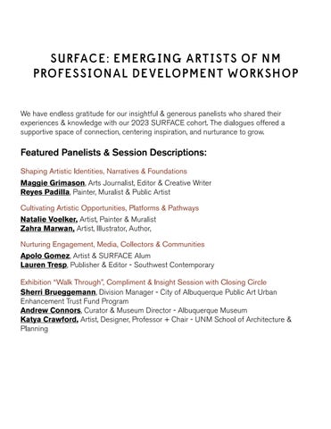 SURFACE - Emerging Artists of NM - Exhibition 灯饰目录 2023 第 7 页