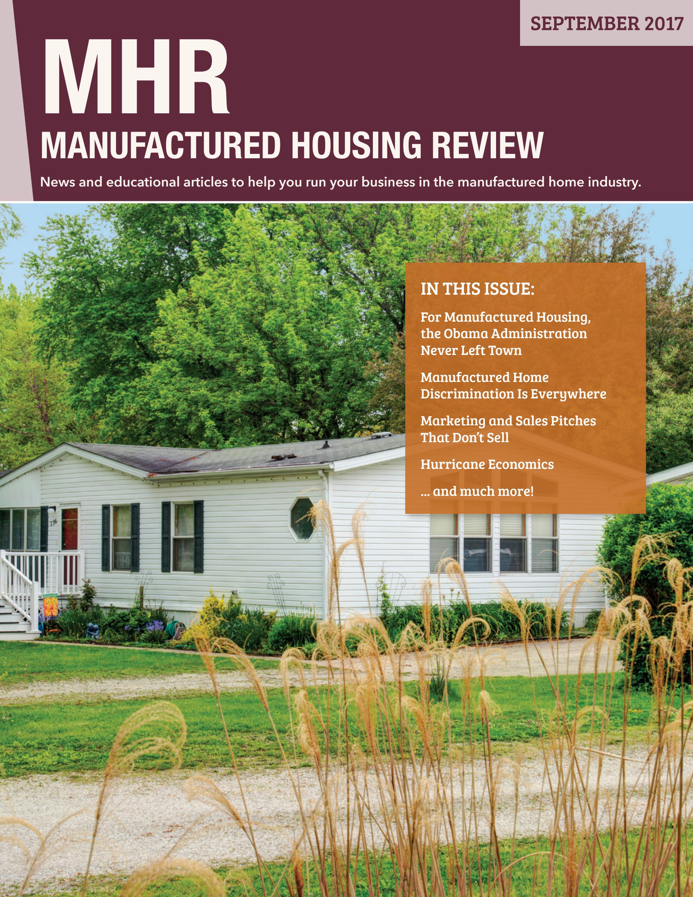 Manufactured Housing Review - September 2017