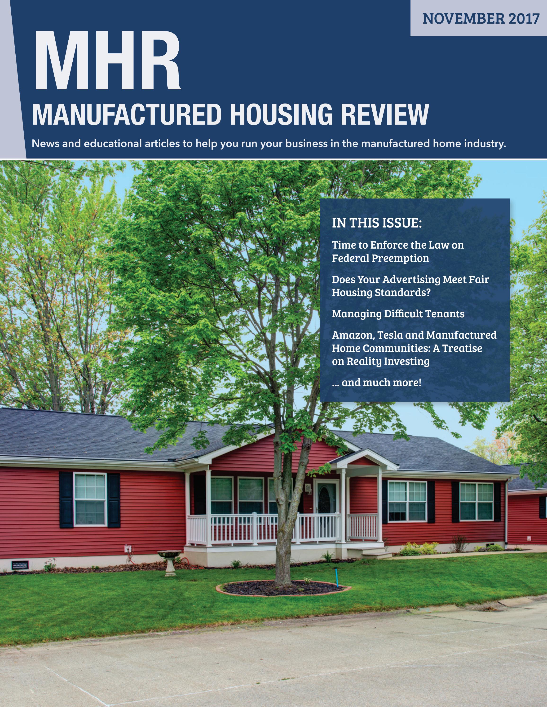Manufactured Housing Review - November 2017