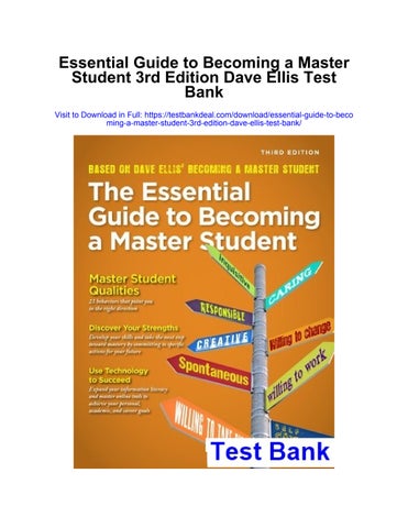 Essential guide to becoming a master student 3rd edition dave ellis ...