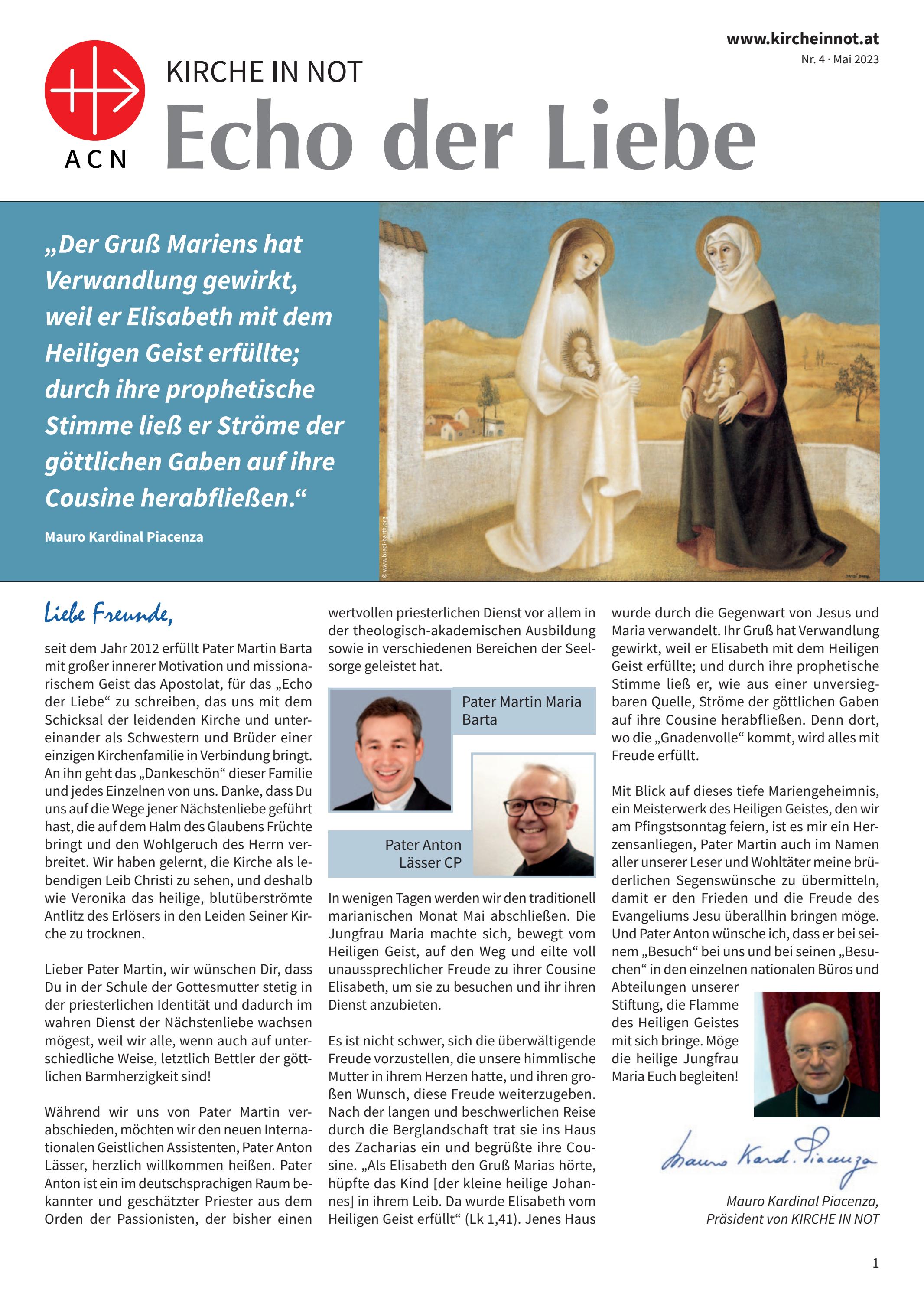 Echo der Liebe Nr. 4/2023 by Kirche in Not - Hilfe für verfolgte und ...