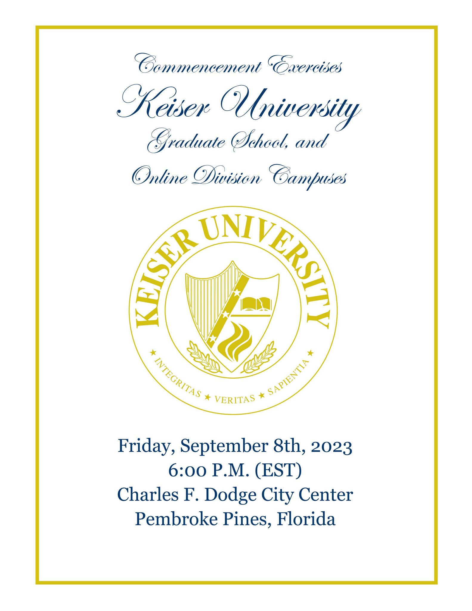 Keiser University Graduate School and Online Division Commencement
