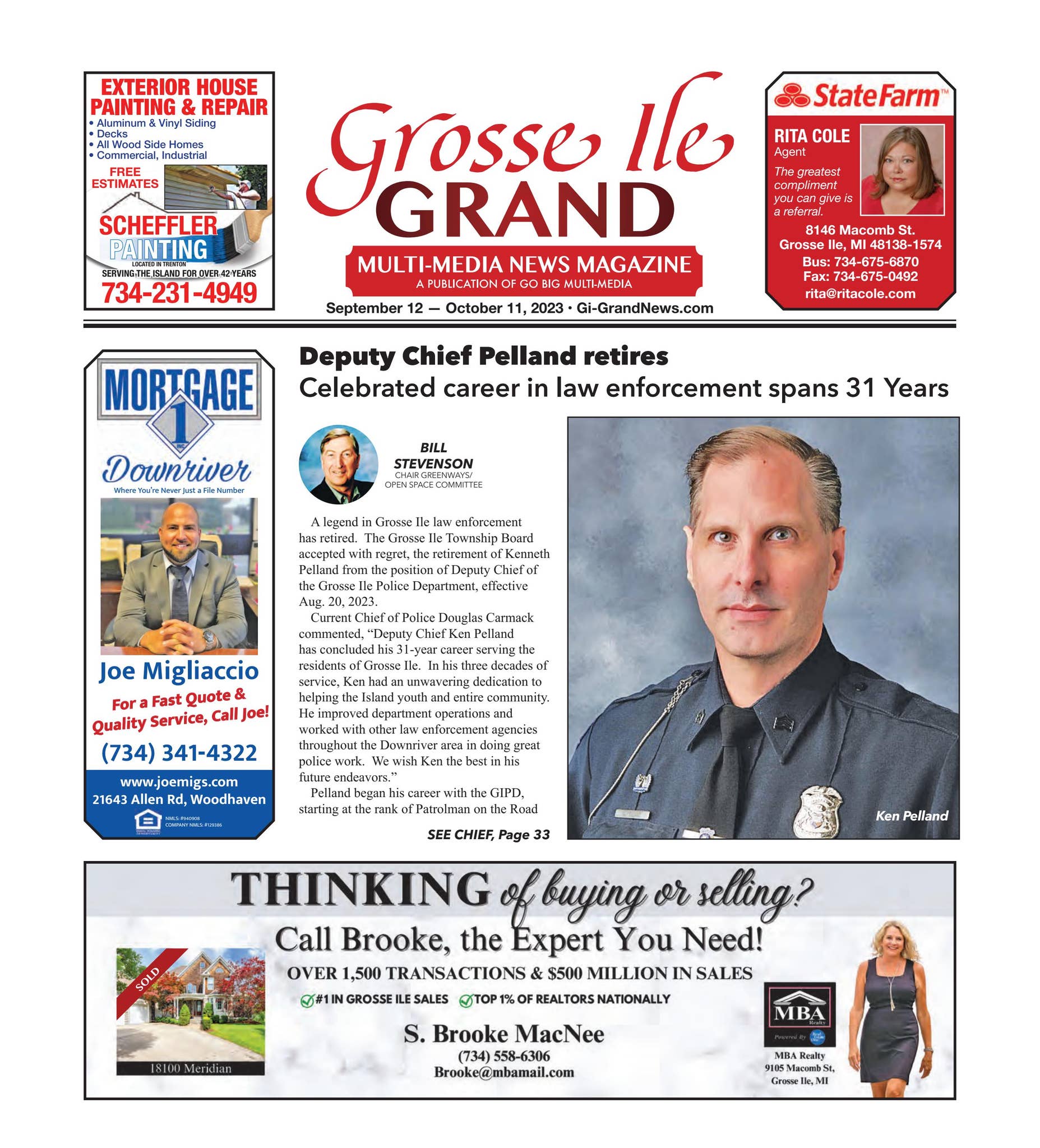 Grosse Ile Grand events listed.