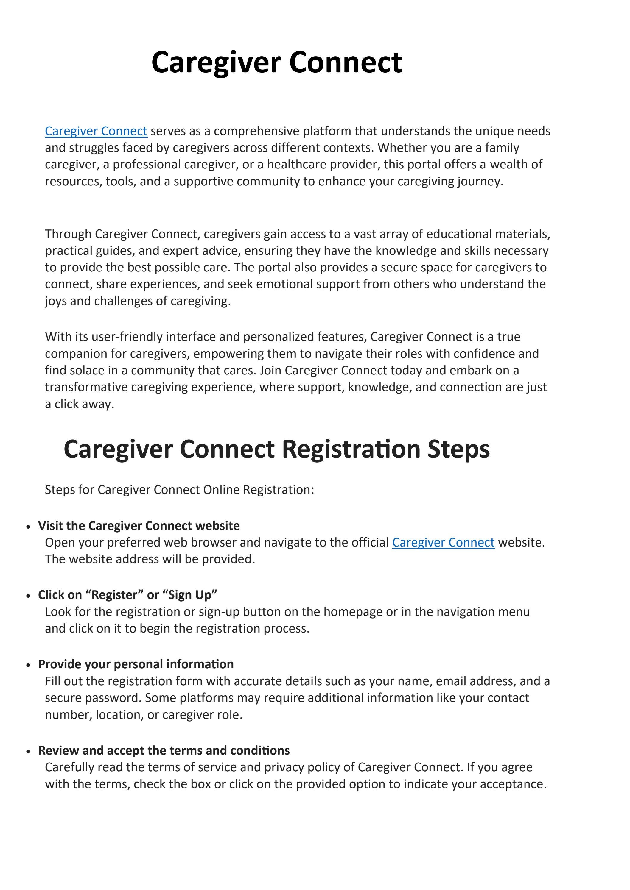 Caregiver Connect by dashboardanywhere.live Issuu
