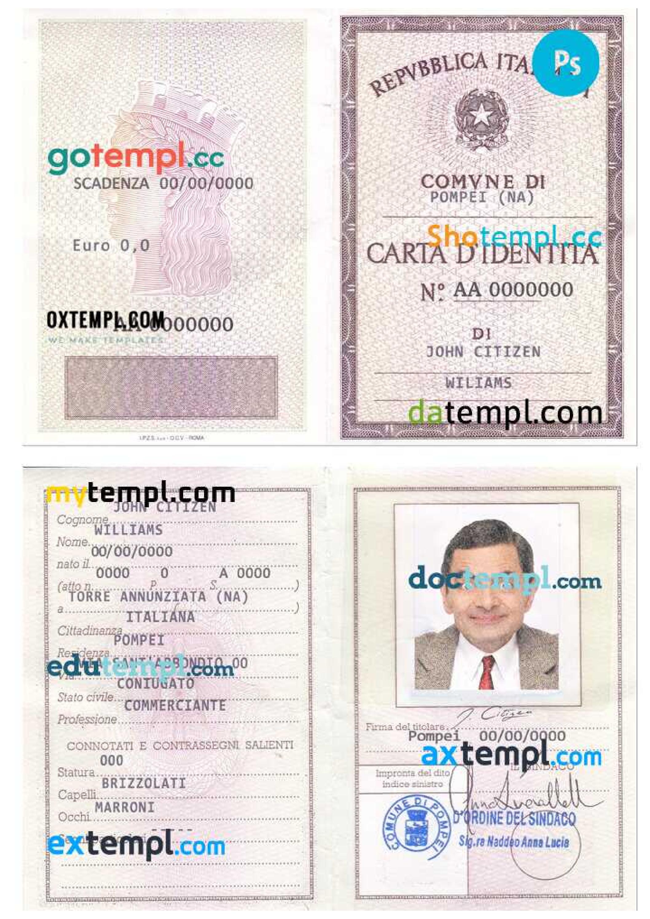 Italy Identity Card (La Carta D’Identita’ Italiana) by pretemplcom - Issuu