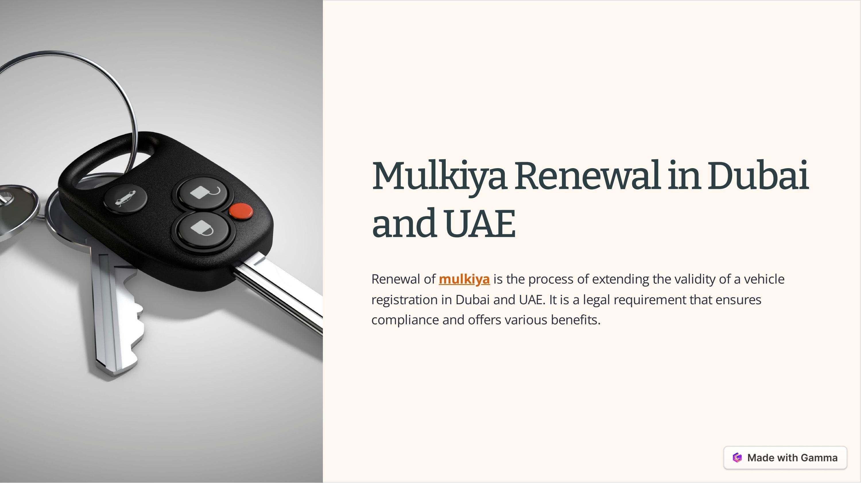 Mulkiya Renewal in Dubai and UAE by Issuu