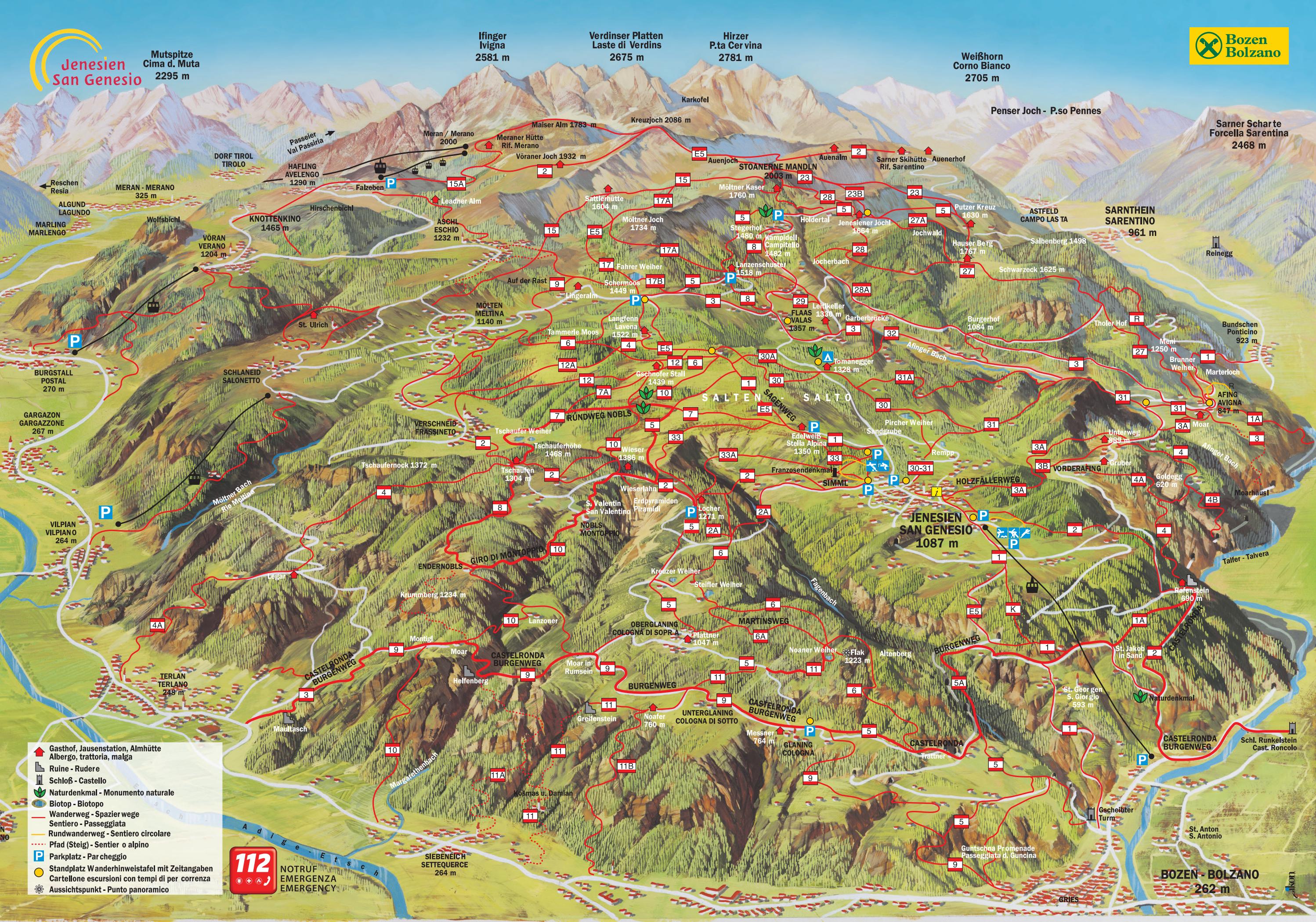 Erstaunlich Sdtirol Karte Regionen Bilder
