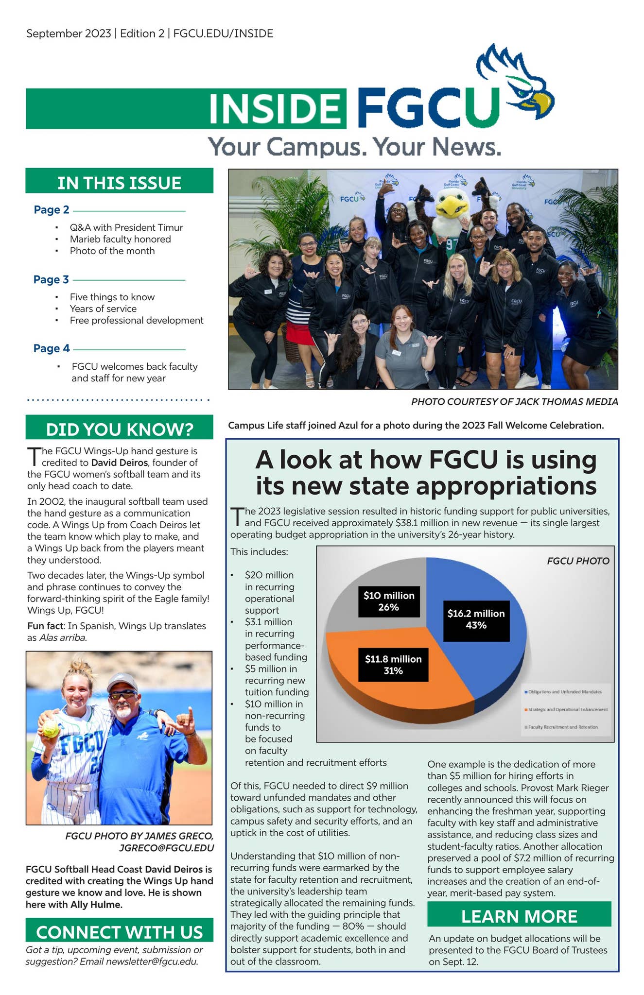 Inside FGCU September 2023 by Florida Gulf Coast University Issuu