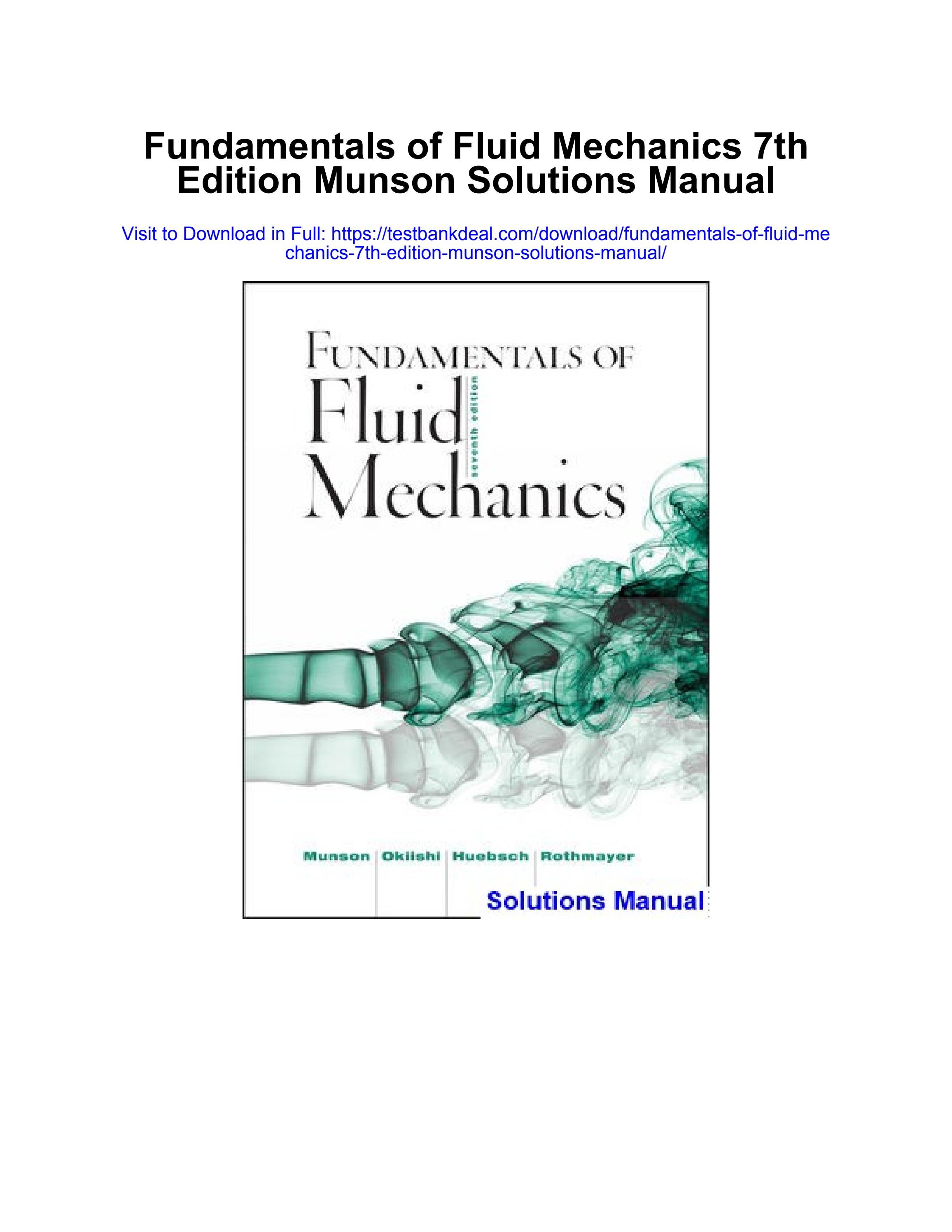 The title of your publicatioFundamentals of fluid mechanics 7th edition