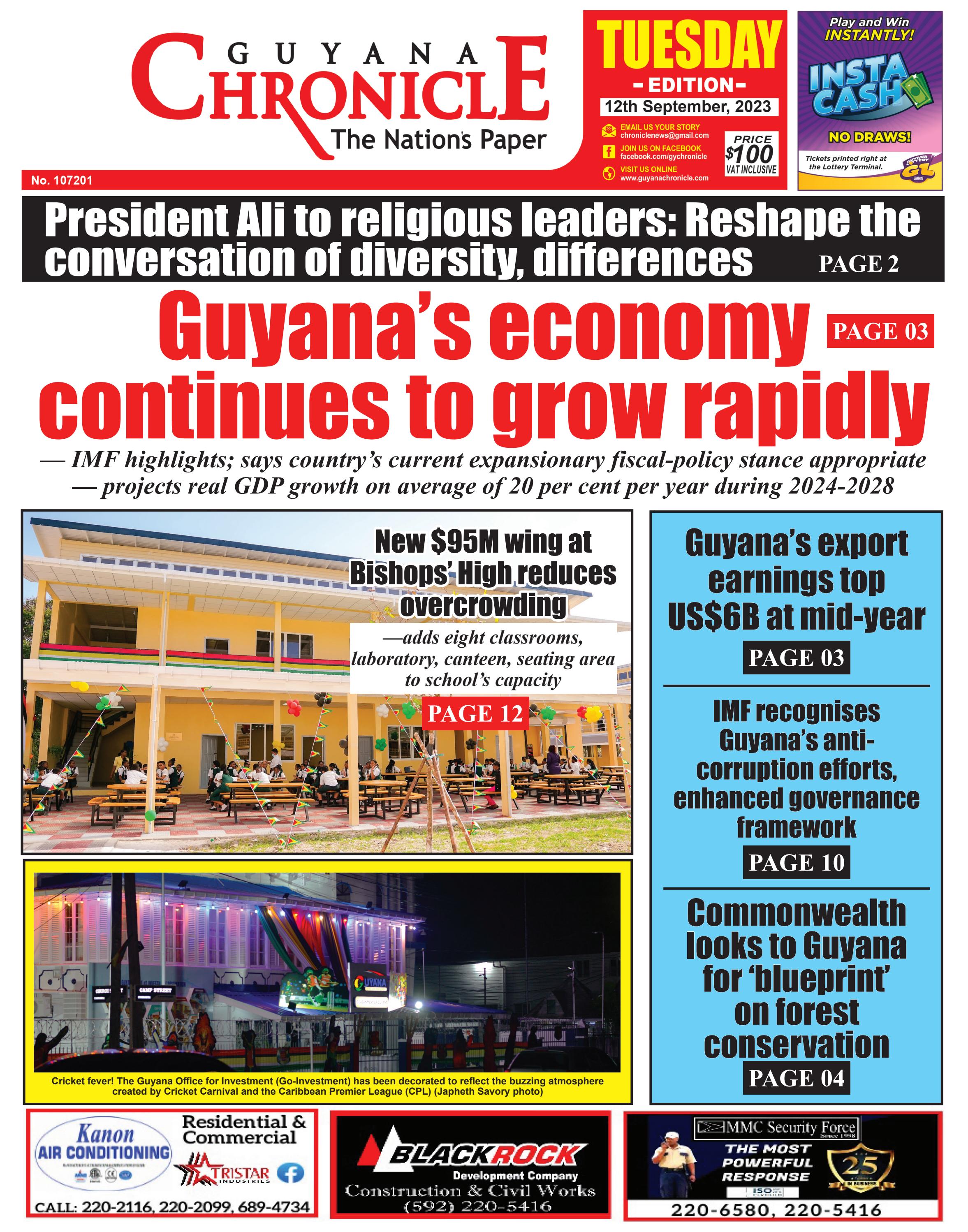 Guyana Chronicle E-Paper 12-09-2023 by Guyana Chronicle - Issuu