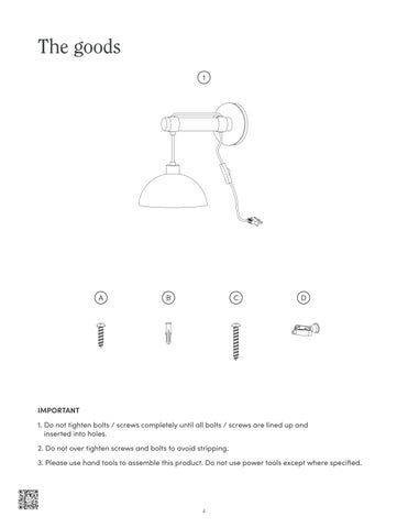 nathanjameshome 灯饰目录 · Daniel 壁灯 Instruction Sheet 第 4 页