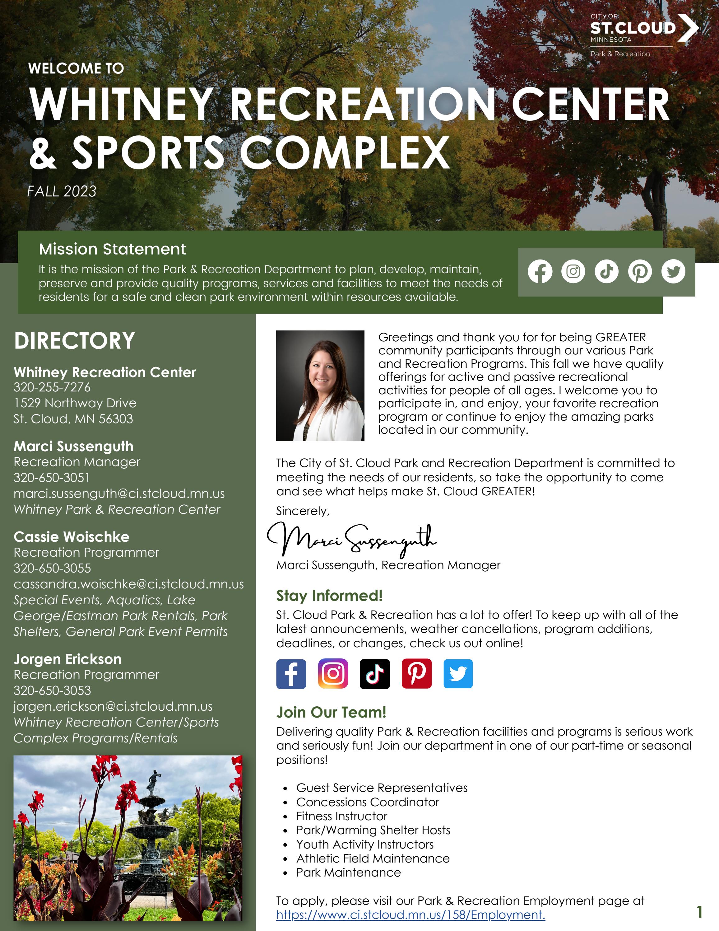 Fall 2023 Recreation Newsletter by St. Cloud MN Park and Recreation Issuu